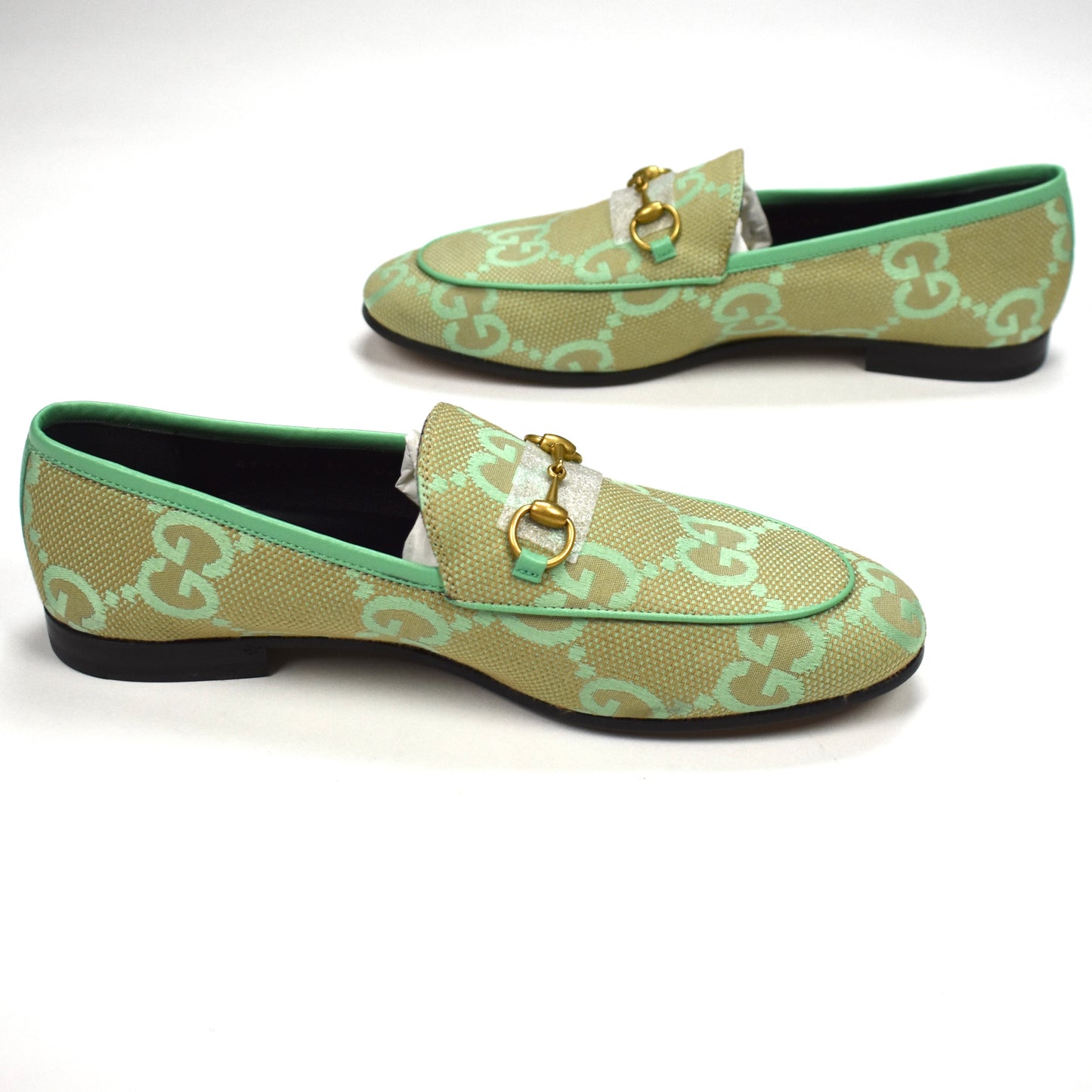 Gucci - Macro GG Monogram Logo Horsebit Loafers