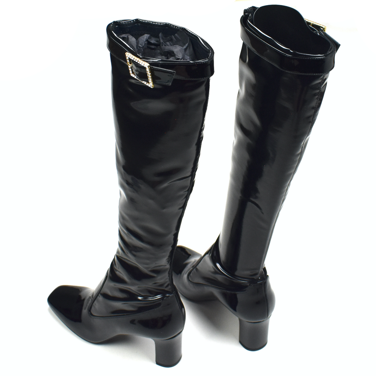 Saint Laurent - Black Twiggy 70 Stretch Boots