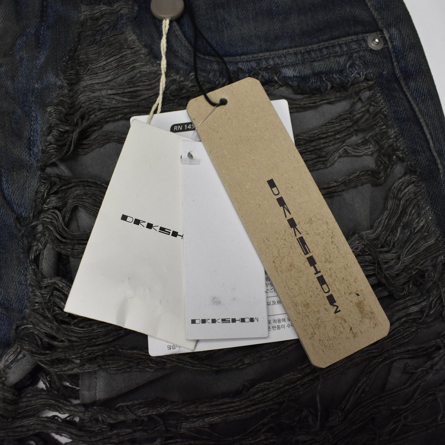 Rick Owens DRKSHDW - Dark Dust Shredded Geth Jeans