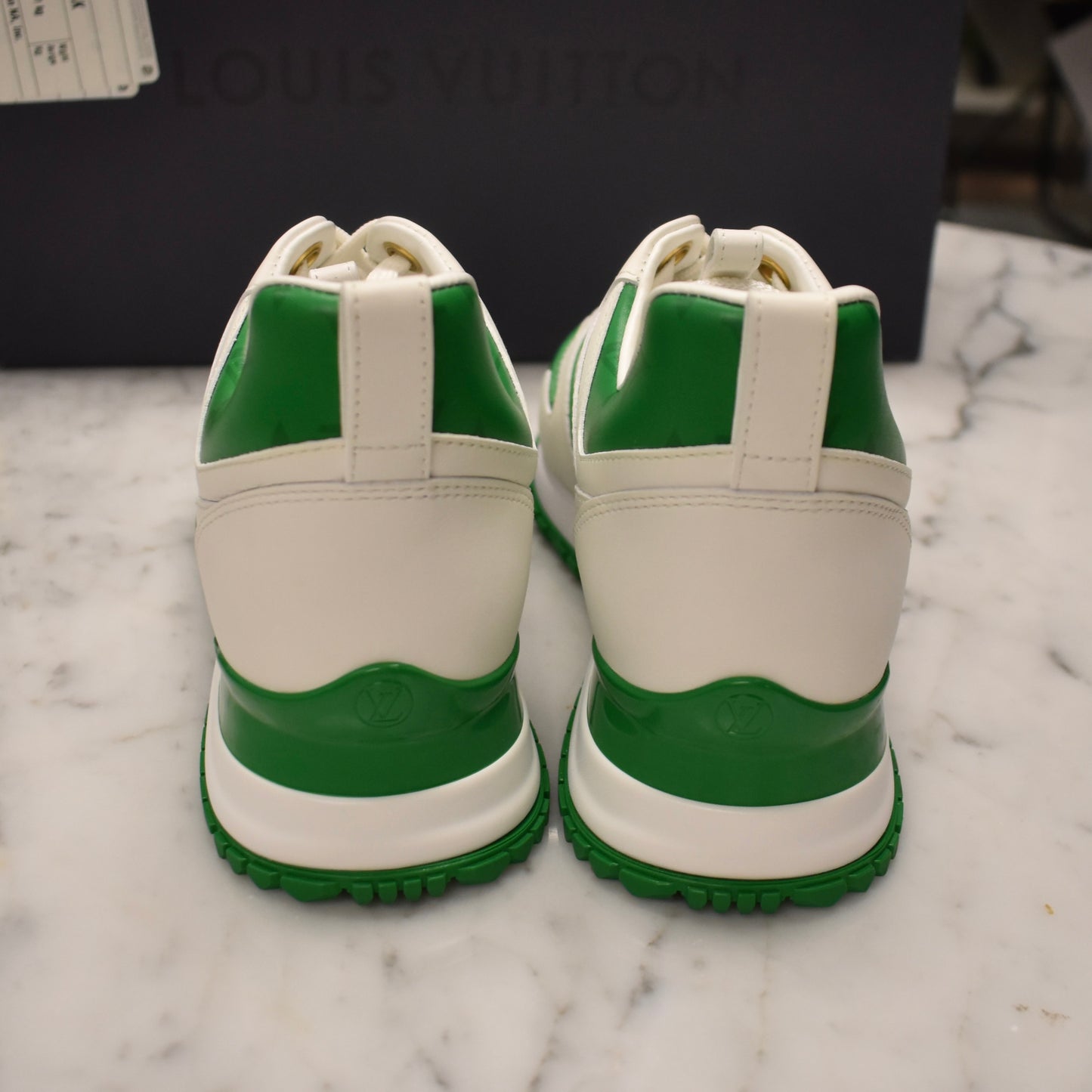 Louis Vuitton - White / Green Runaway Sneakers