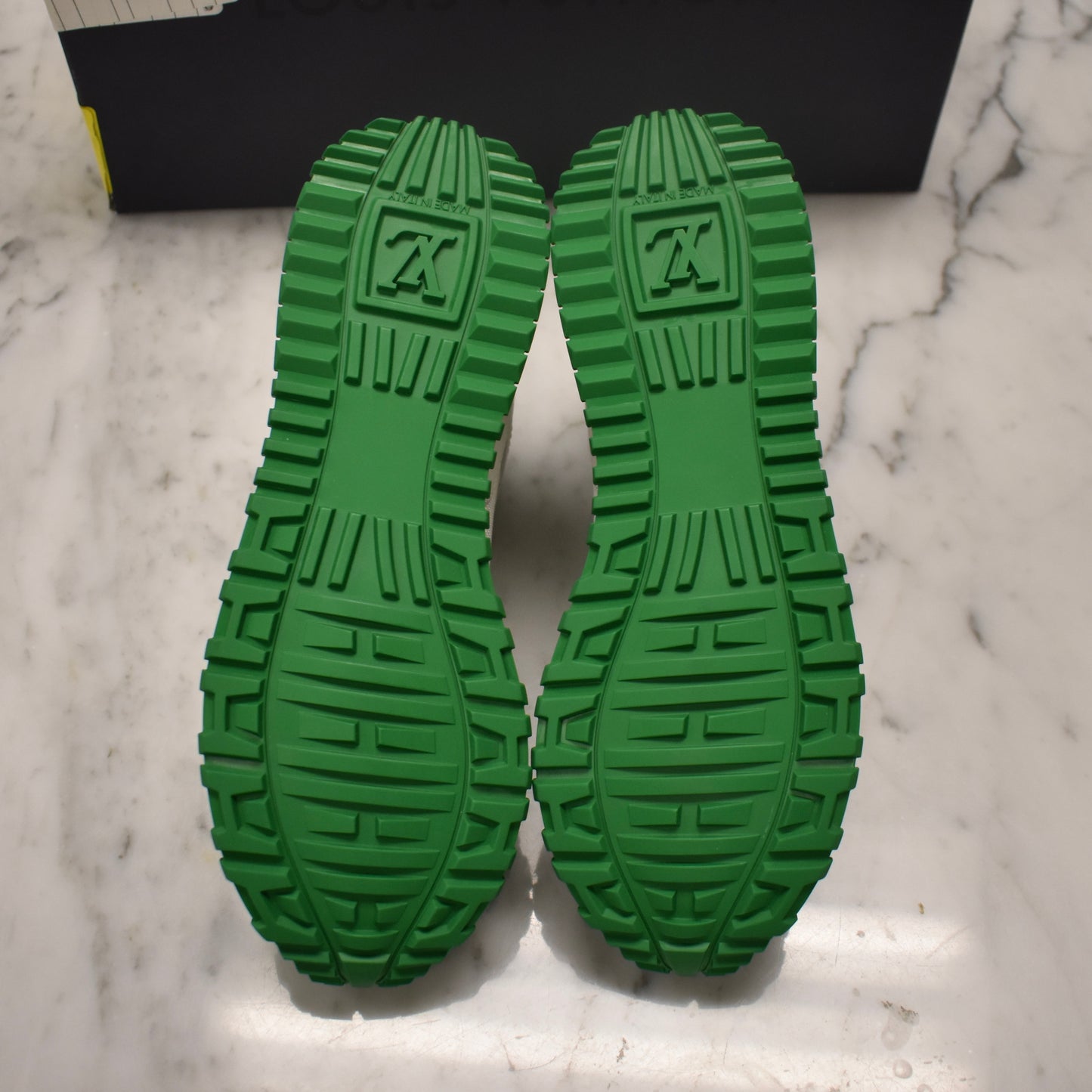 Louis Vuitton - White / Green Runaway Sneakers