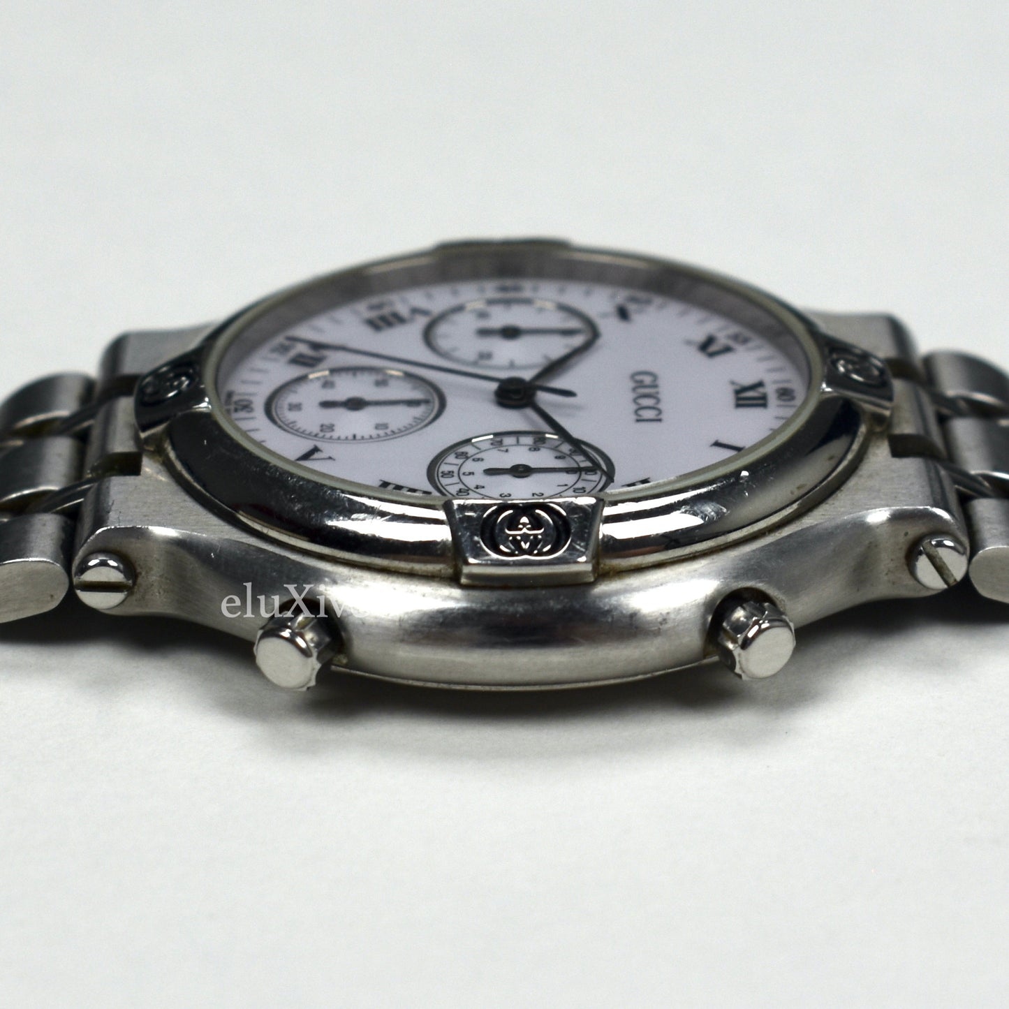 Gucci - 9300M Steel White Dial Chronograph Watch