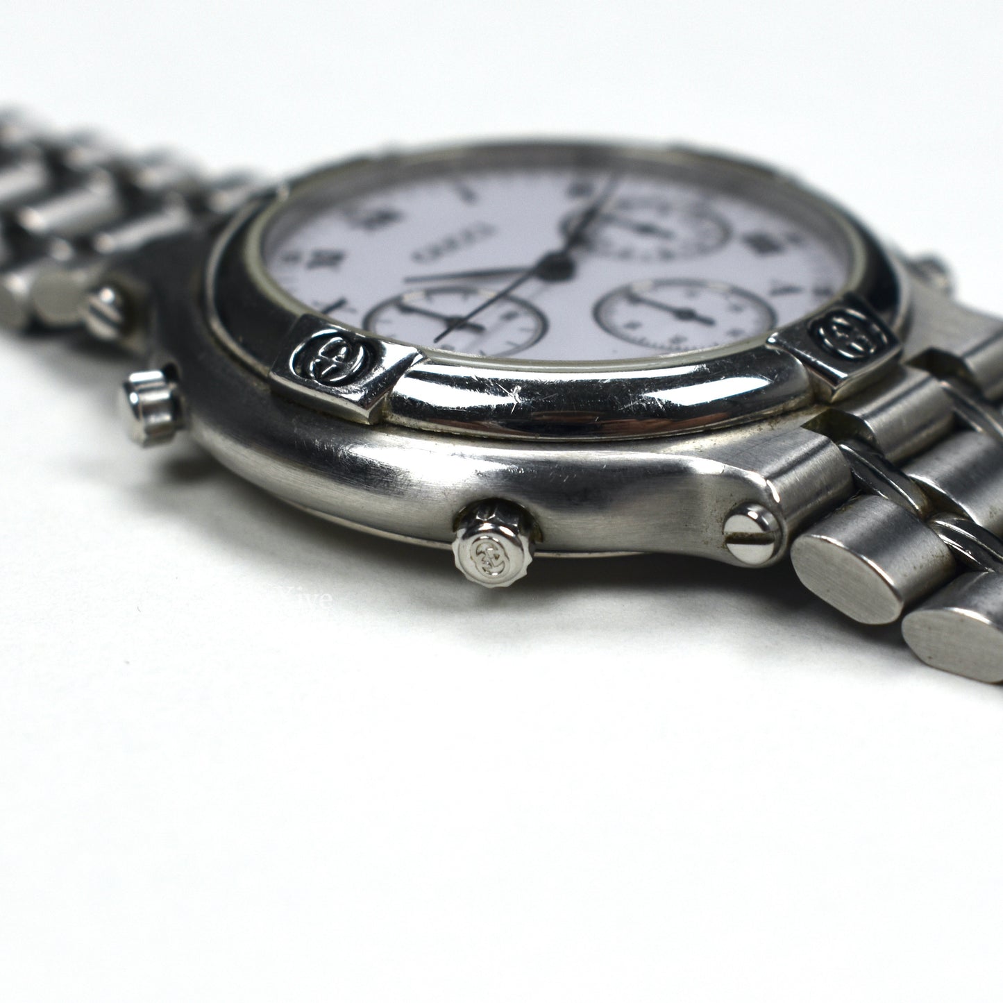 Gucci - 9300M Steel White Dial Chronograph Watch