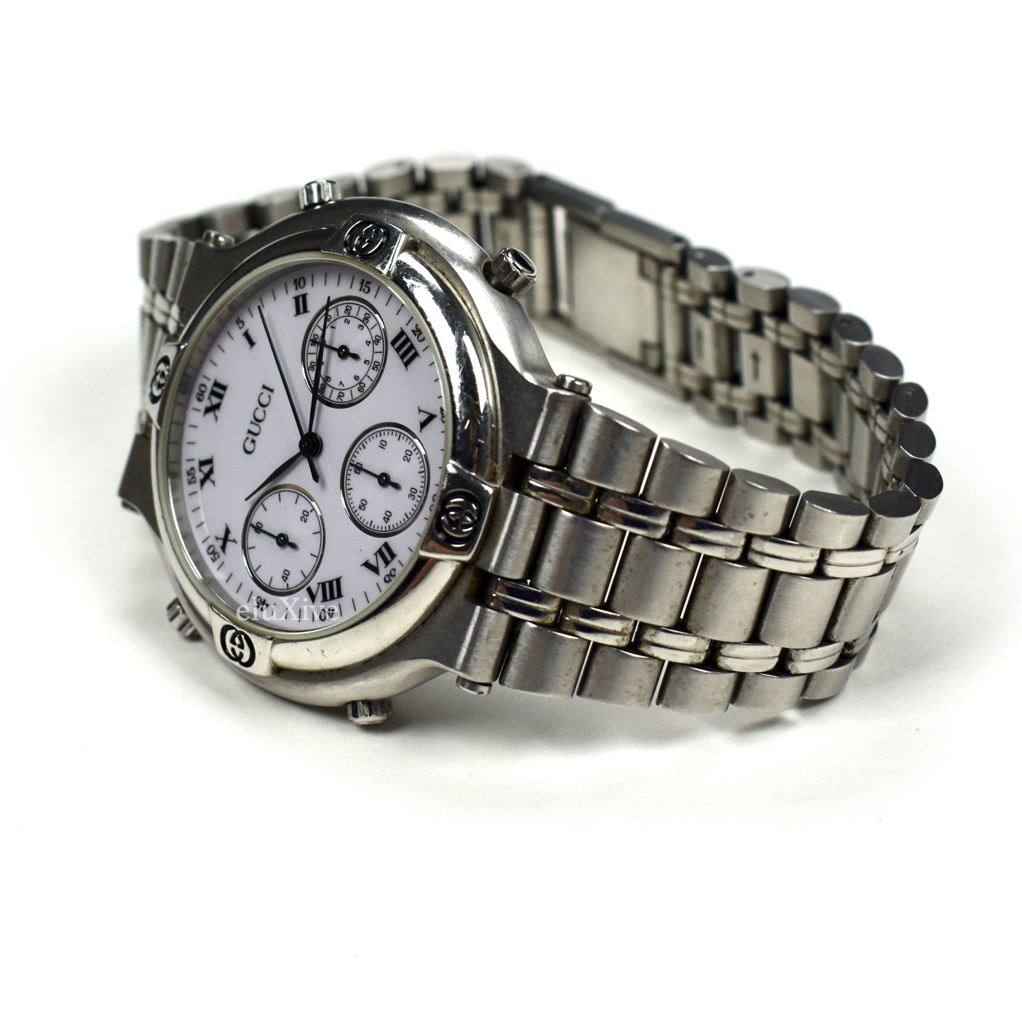 Gucci - 9300M Steel White Dial Chronograph Watch