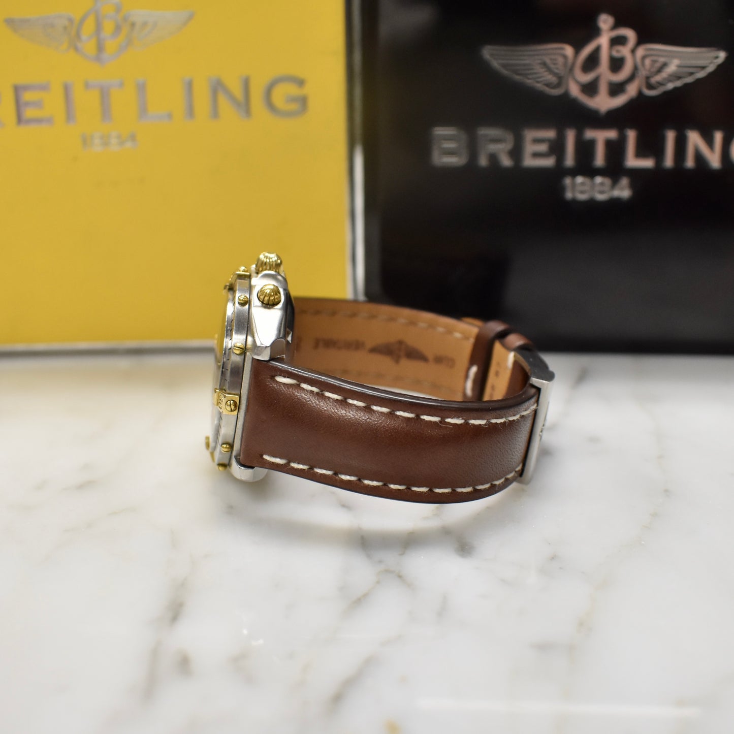 Breitling - Chronomat Steel/18K Green Dial Watch (B13047/81950)