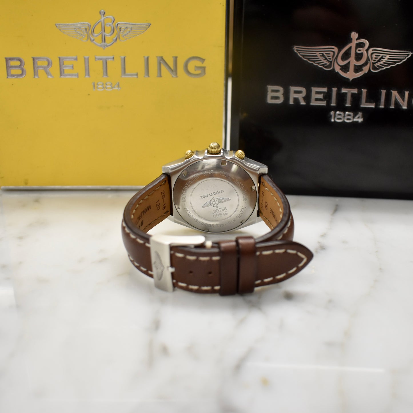 Breitling - Chronomat Steel/18K Green Dial Watch (B13047/81950)
