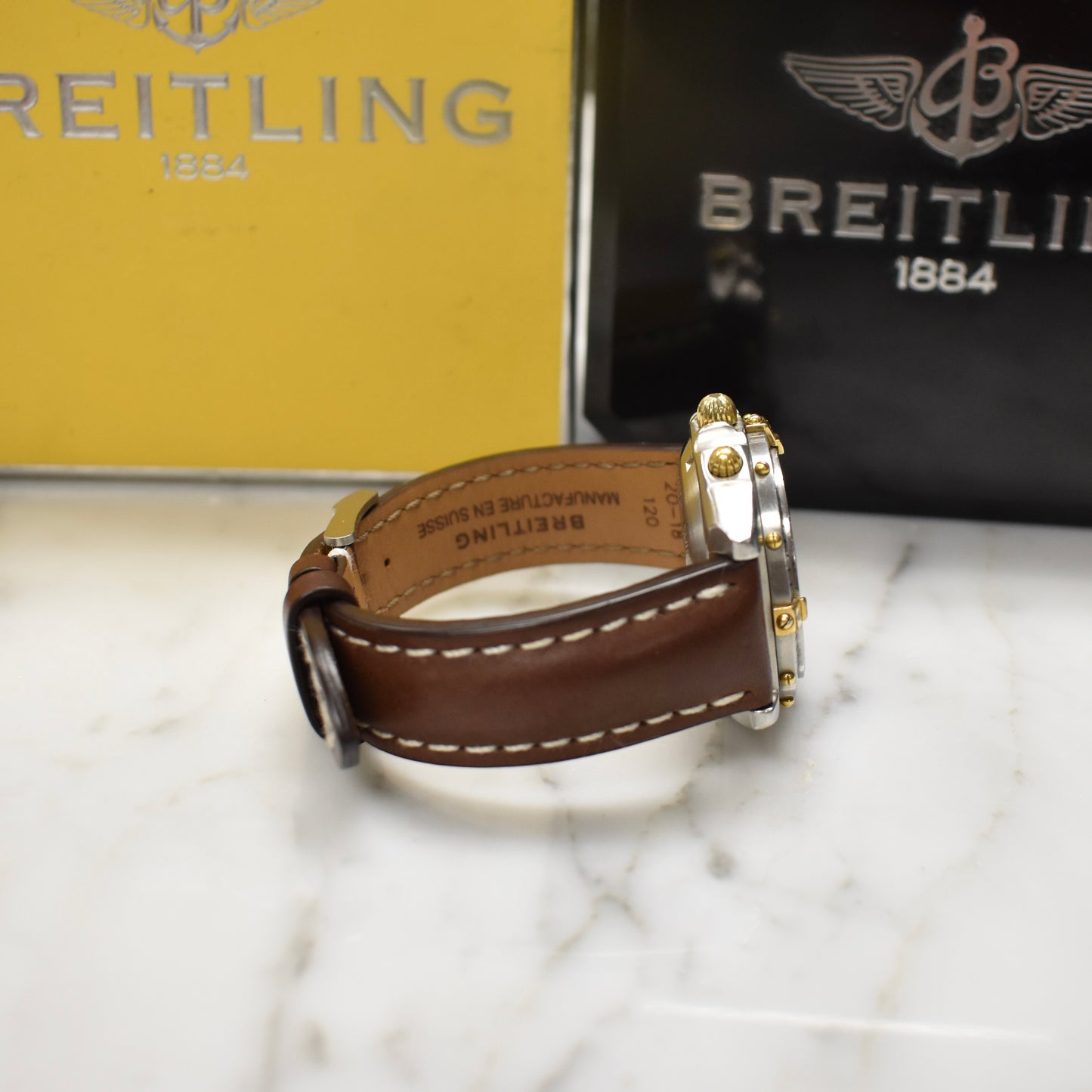 Breitling - Chronomat Steel/18K Green Dial Watch (B13047/81950)