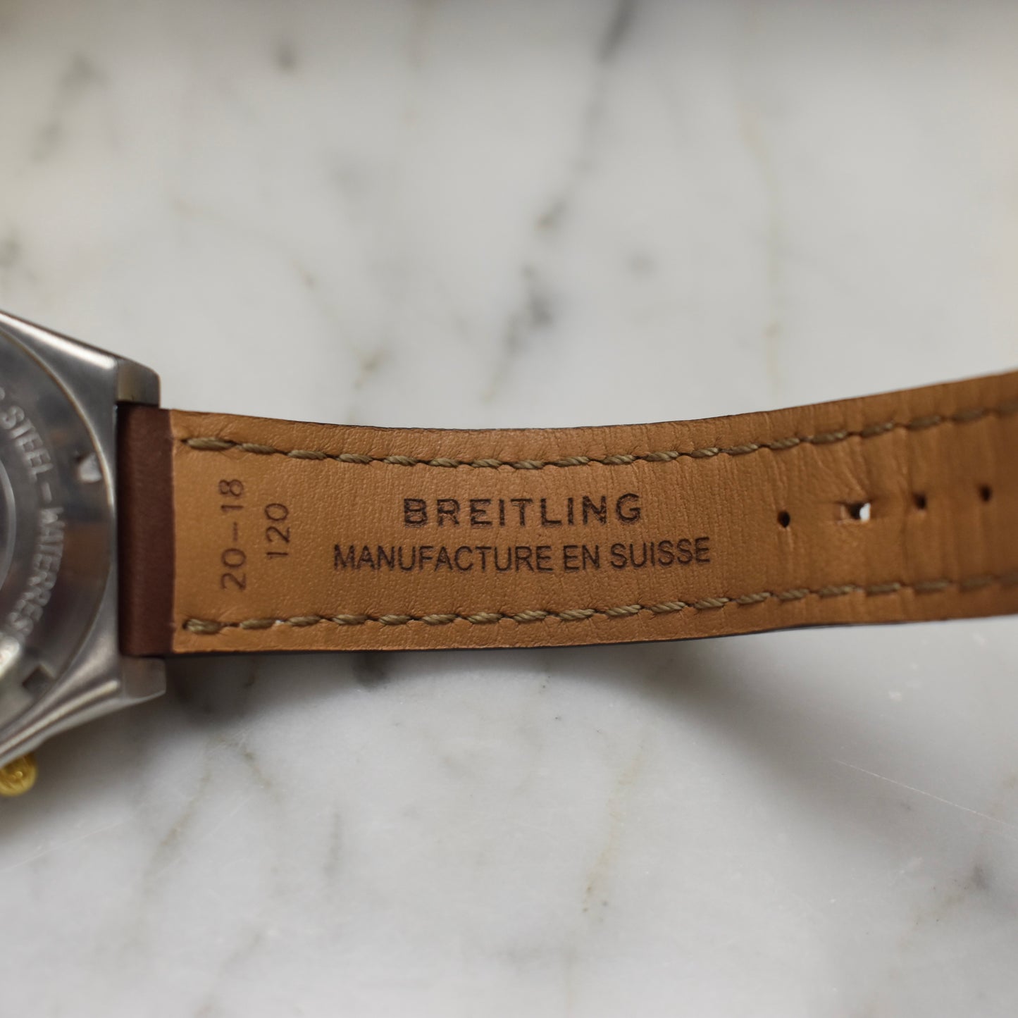 Breitling - Chronomat Steel/18K Green Dial Watch (B13047/81950)