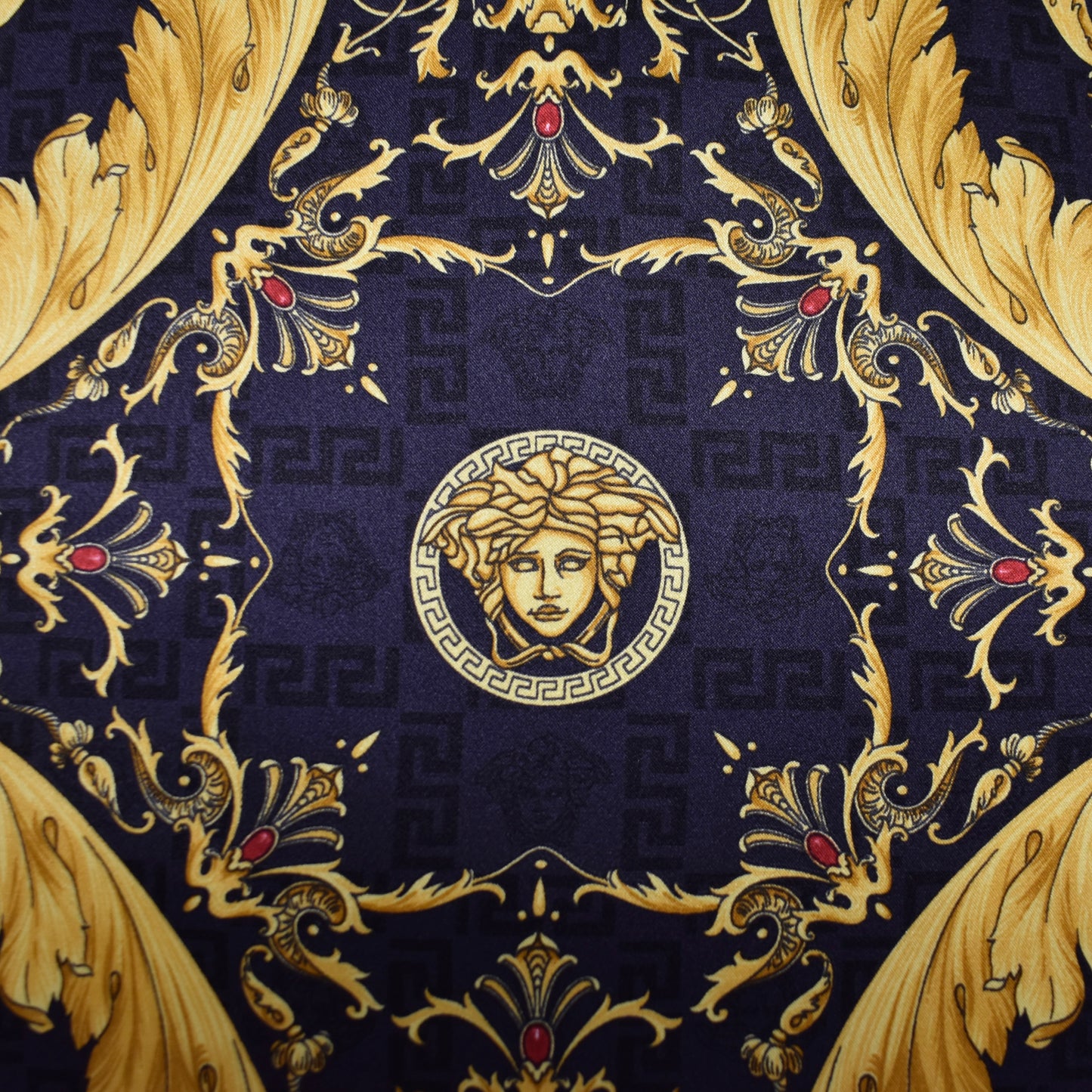Versace - Vintage Barocco Medusa Logo Silk Pillow