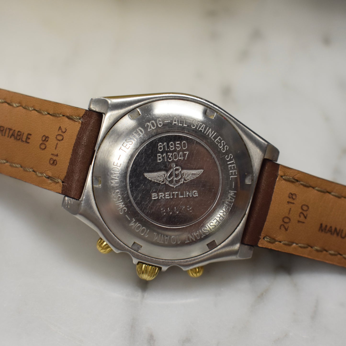 Breitling - Chronomat Steel/18K Green Dial Watch (B13047/81950)