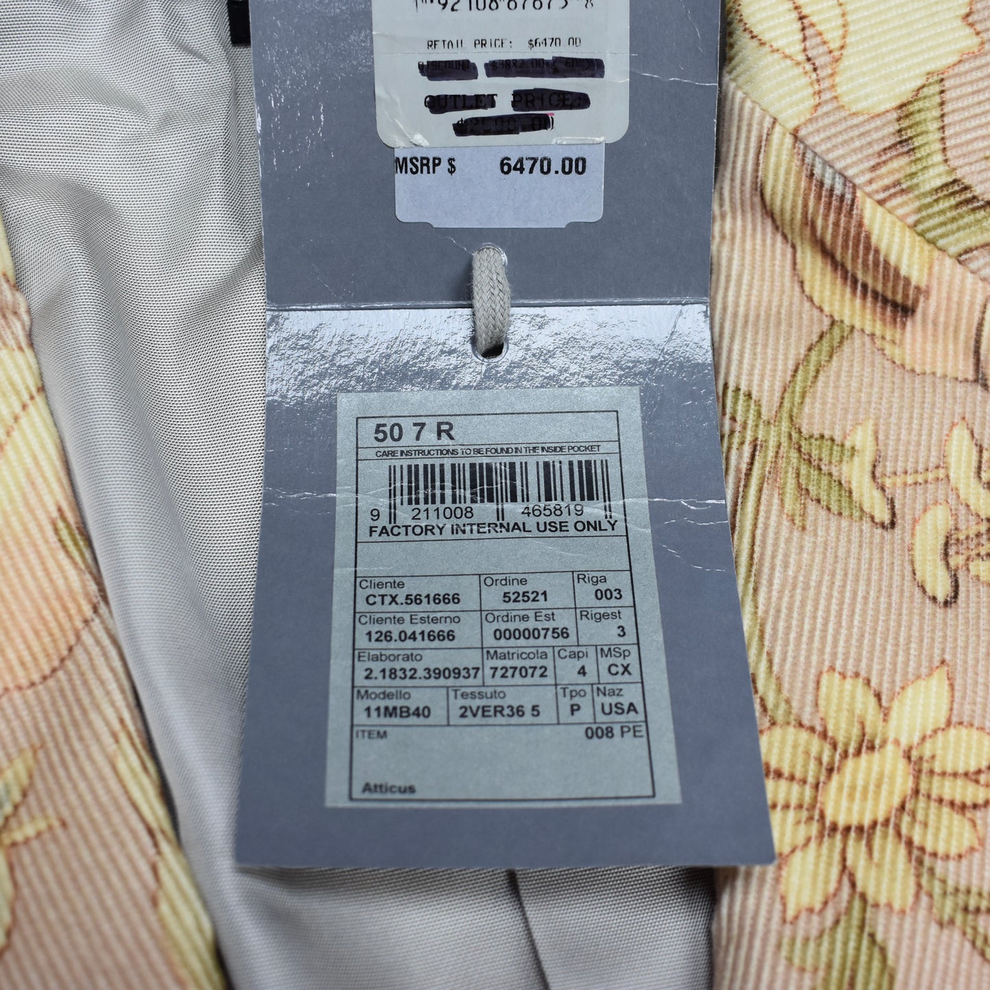 Tom Ford - Light Pink Floral Print Corduroy Blazer