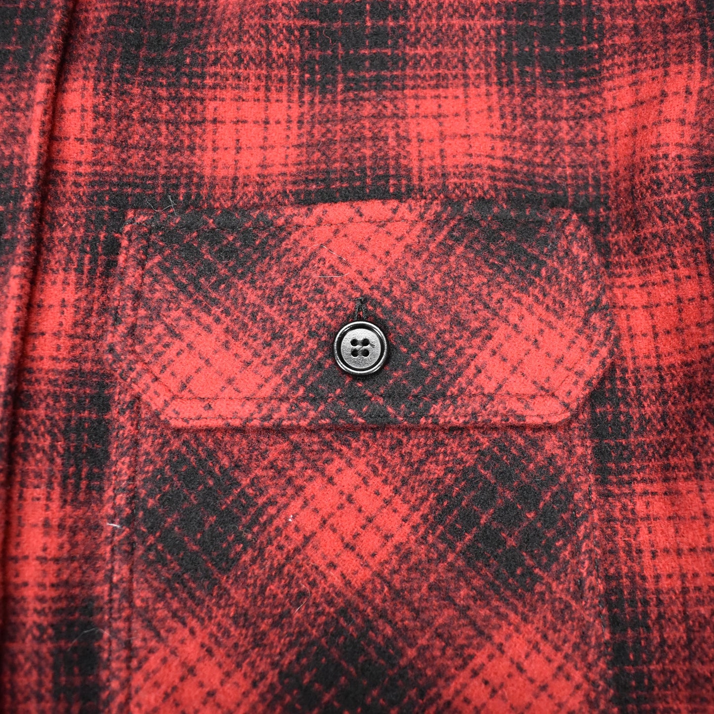 Celine - Red/Black Oversized Heavyweight Wool Flannel Shirt