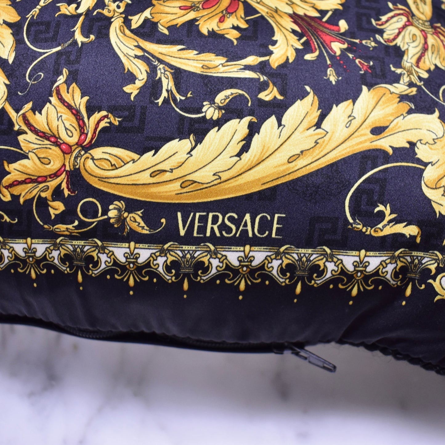 Versace - Vintage Barocco Medusa Logo Silk Pillow