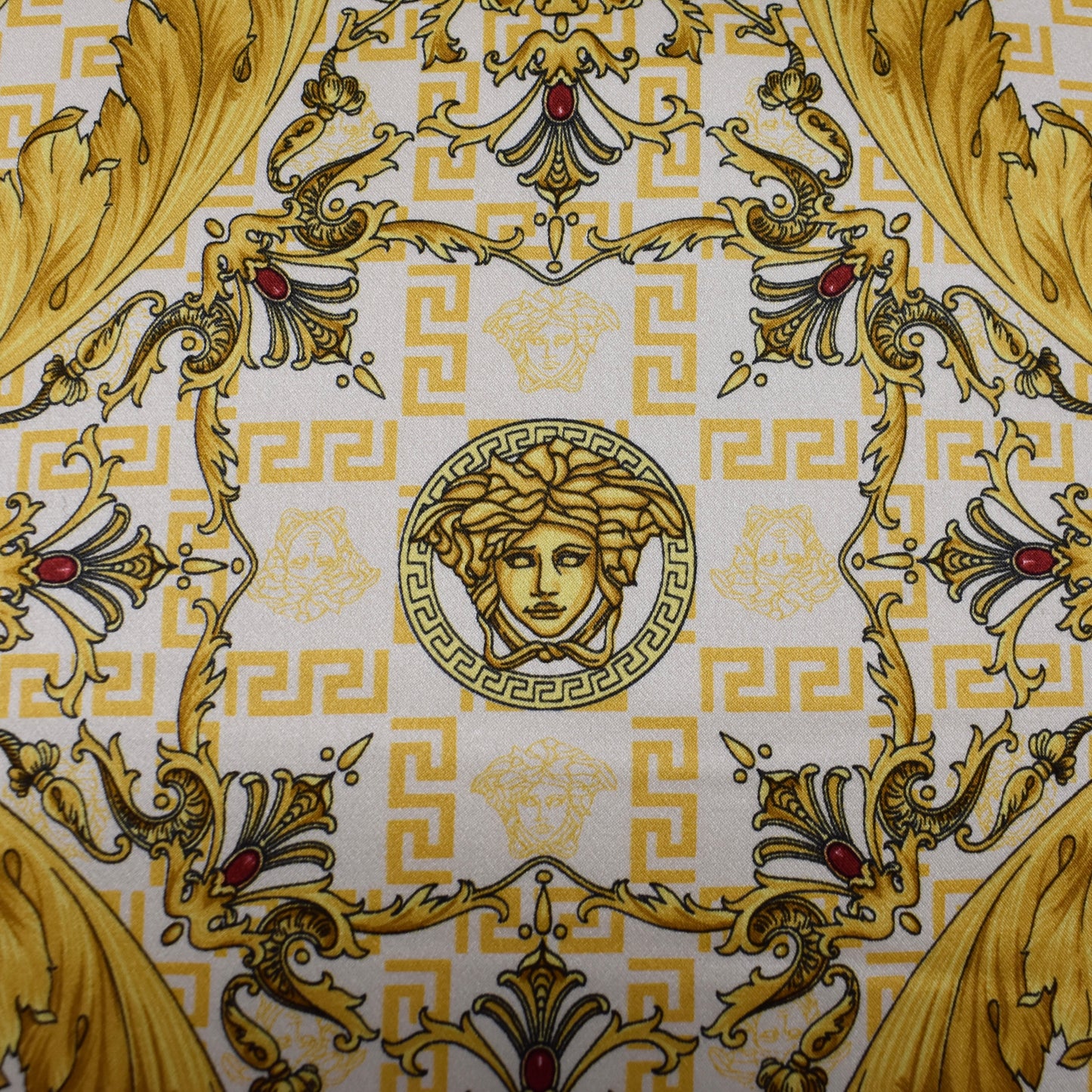 Versace - Vintage Barocco Medusa Logo Silk Pillow
