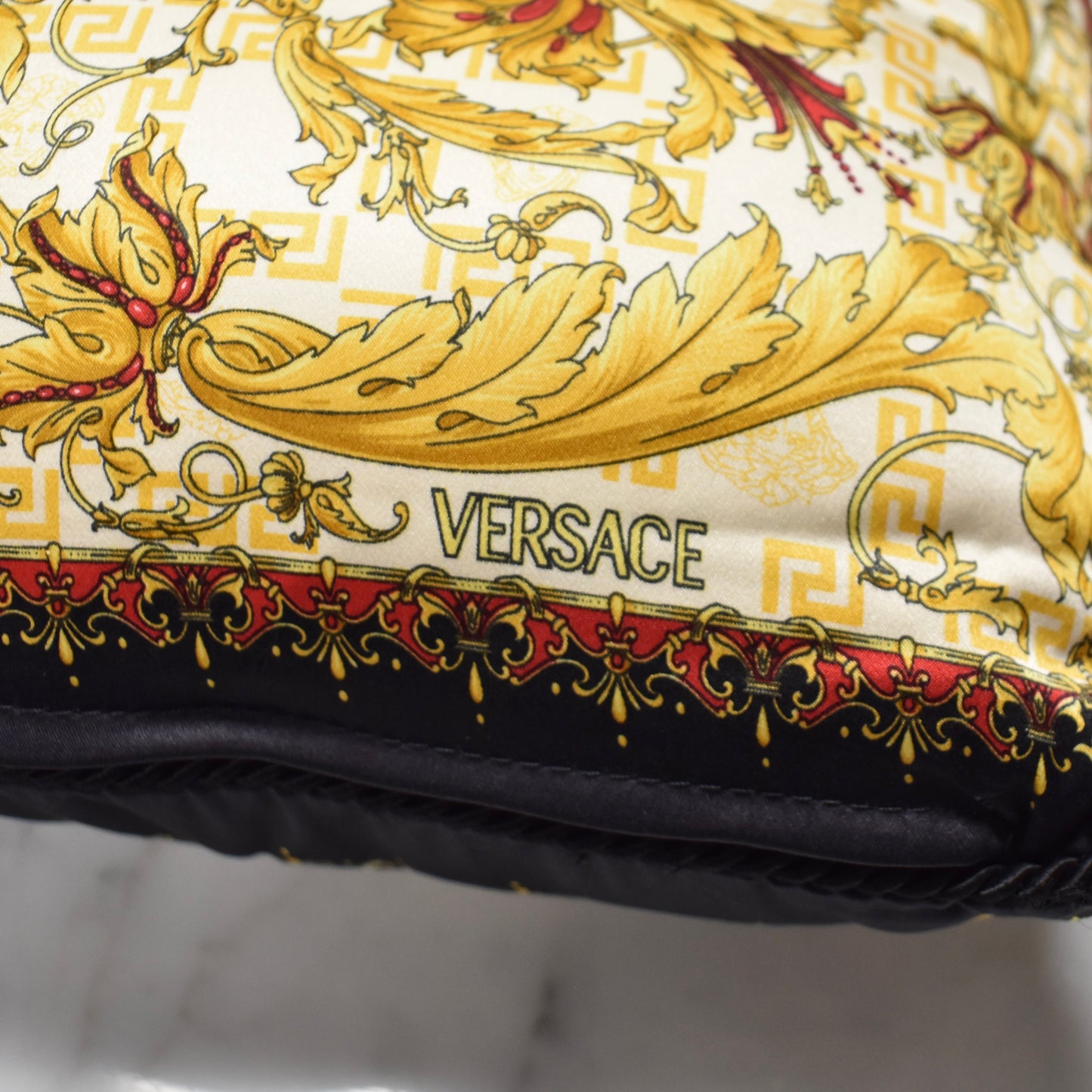 Versace - Vintage Barocco Medusa Logo Silk Pillow