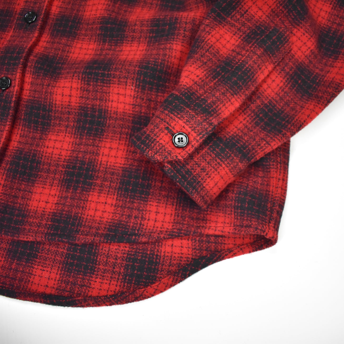 Celine - Red/Black Oversized Heavyweight Wool Flannel Shirt
