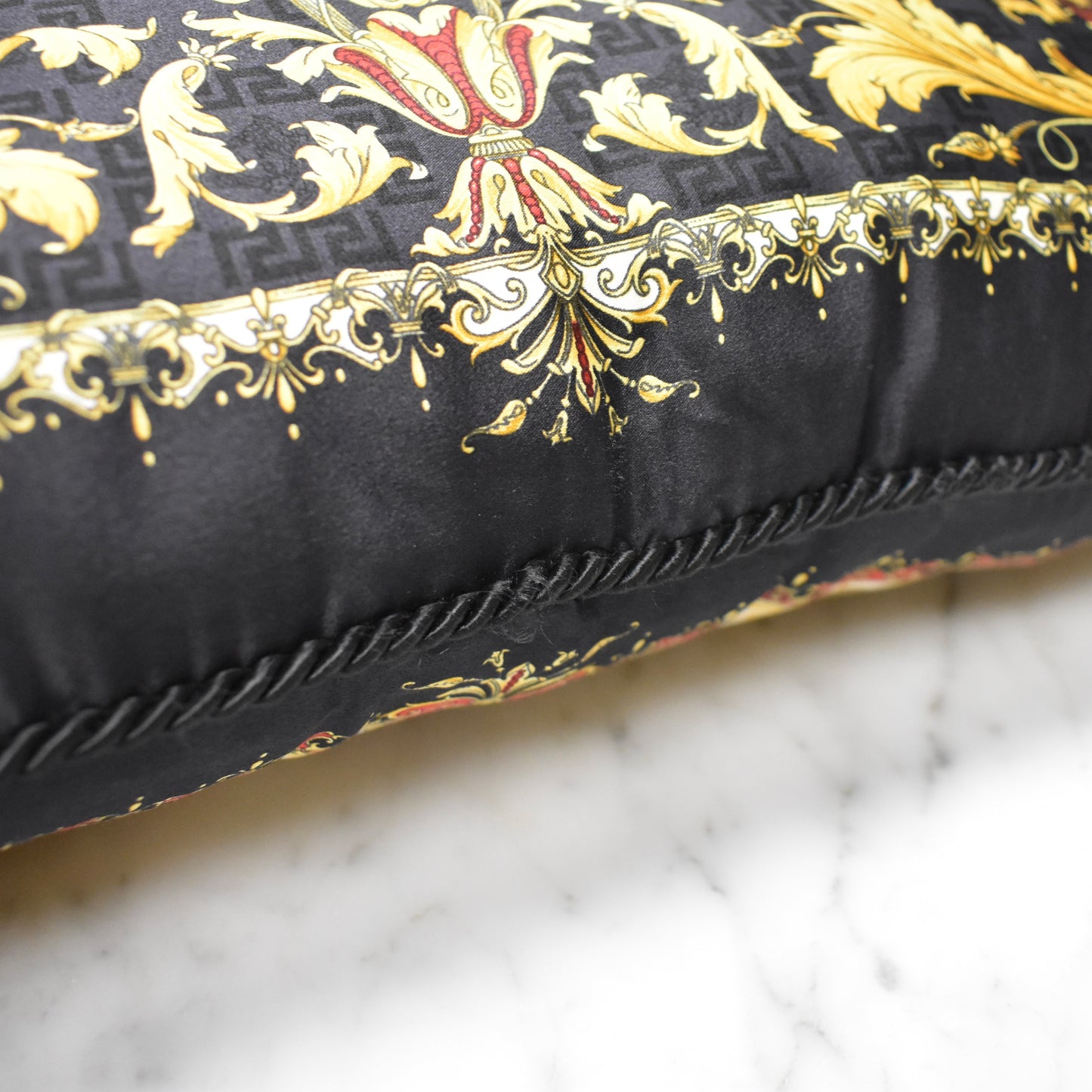 Versace - Vintage Barocco Medusa Logo Silk Pillow