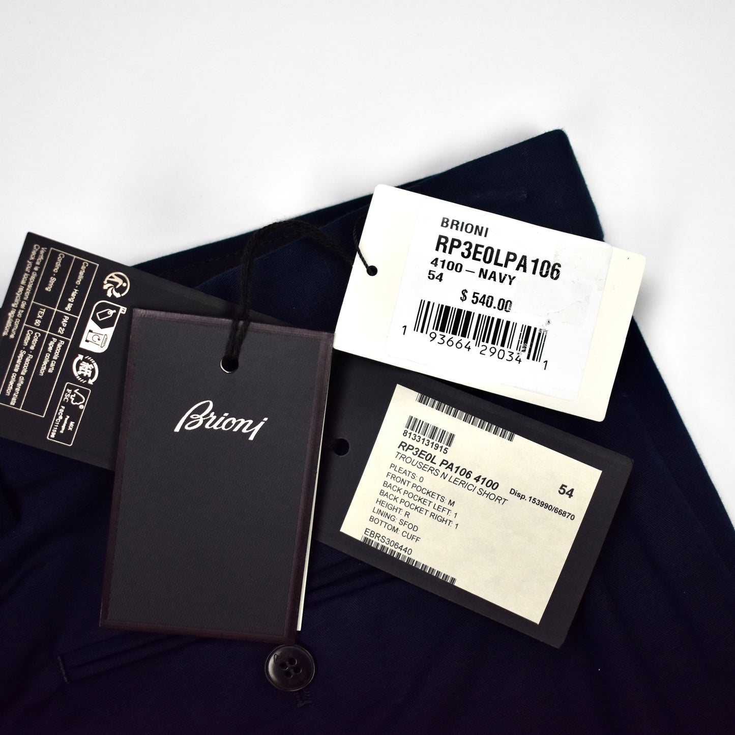 Brioni - Navy Cotton Chino Shorts