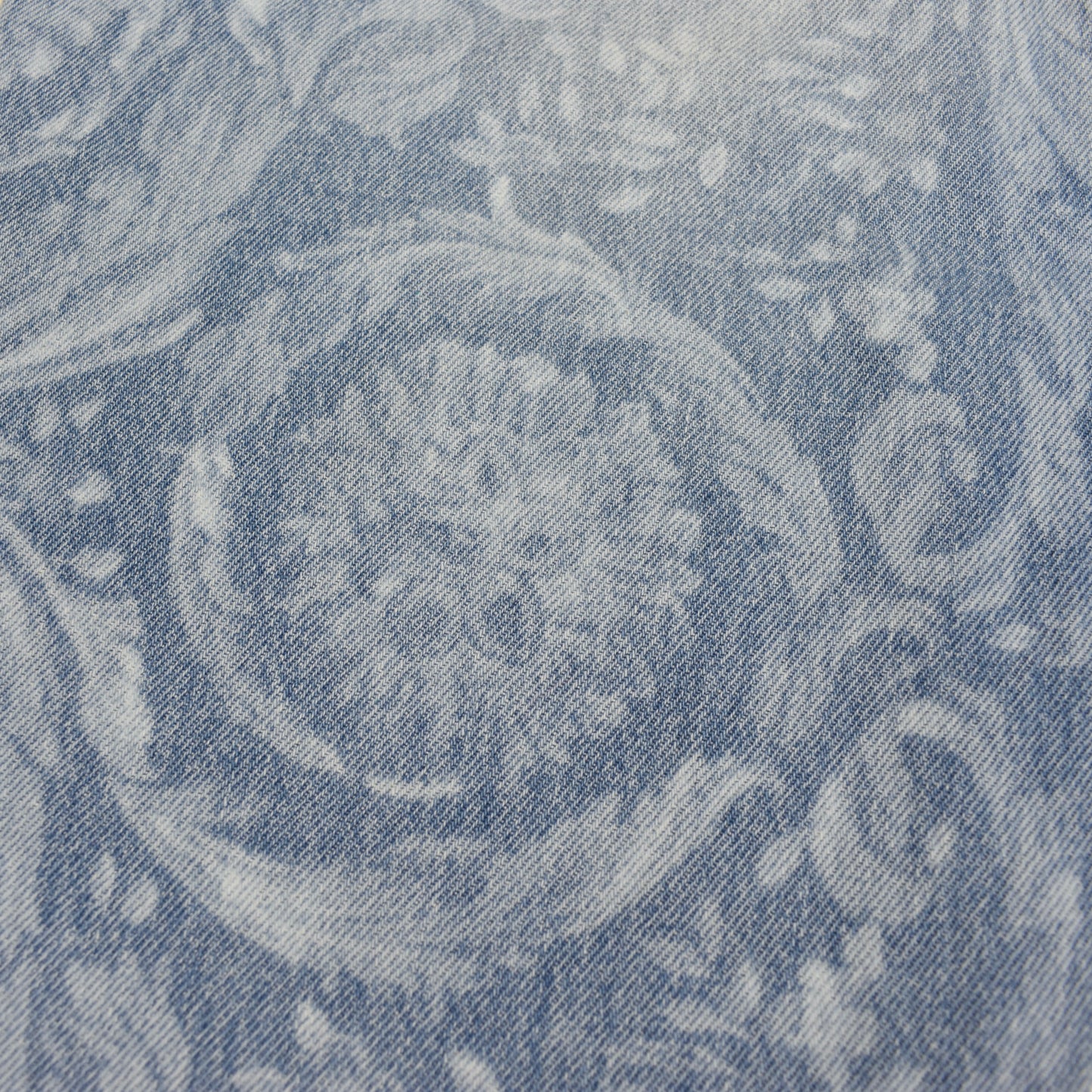 Versace - Allover Logo Print Light Wash Denim Jeans