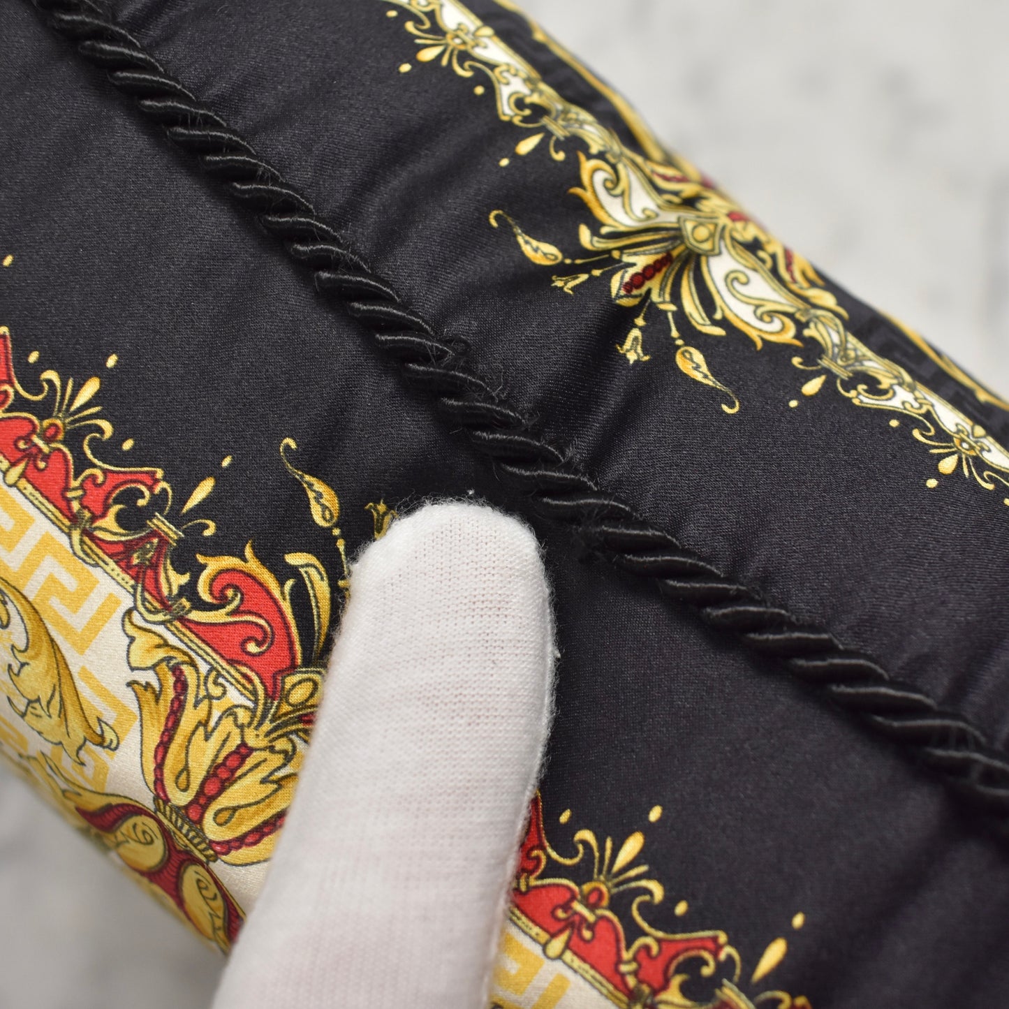 Versace - Vintage Barocco Medusa Logo Silk Pillow