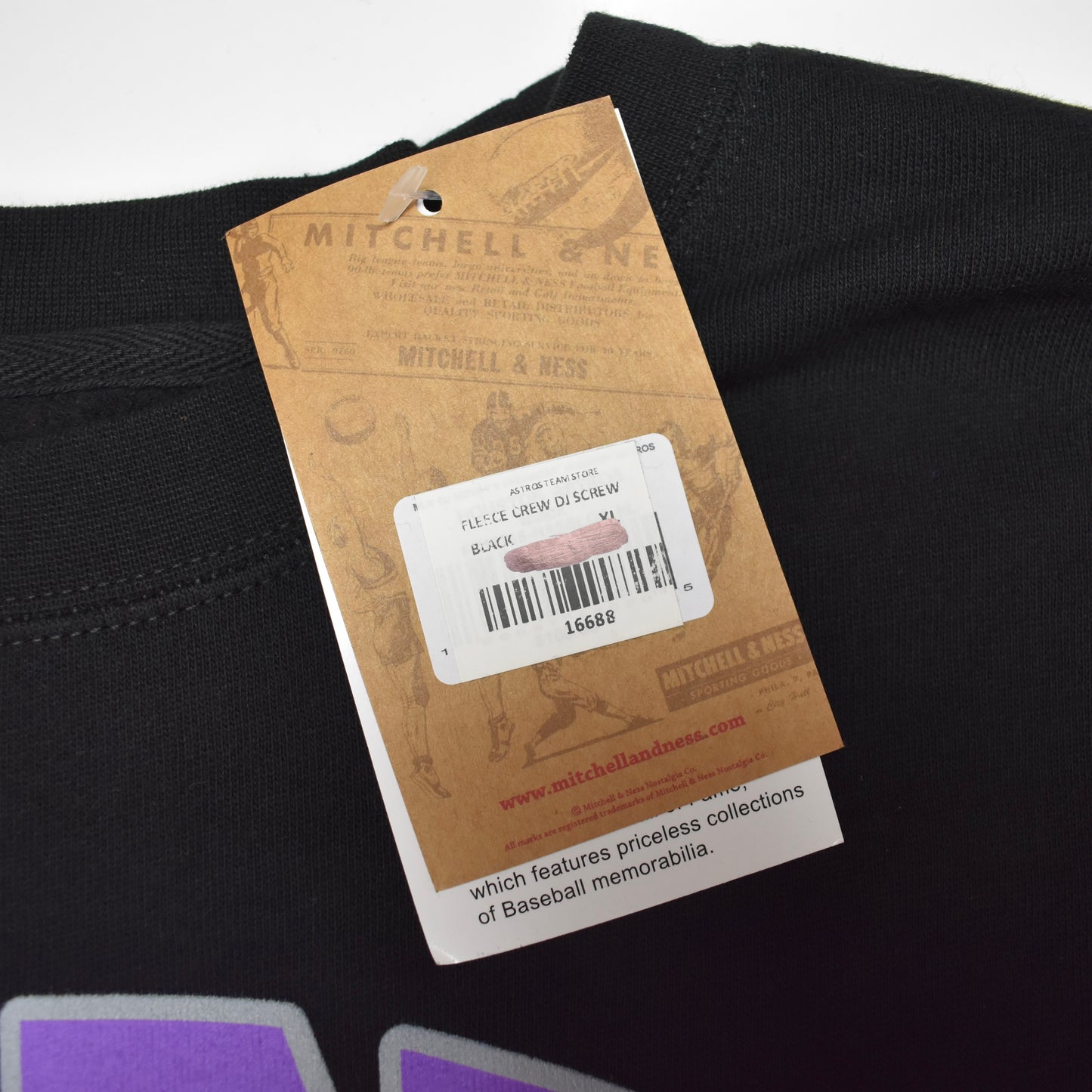 Mitchell & Ness x DJ Screw - Houston Astros Crewneck Sweatshirt (Black)