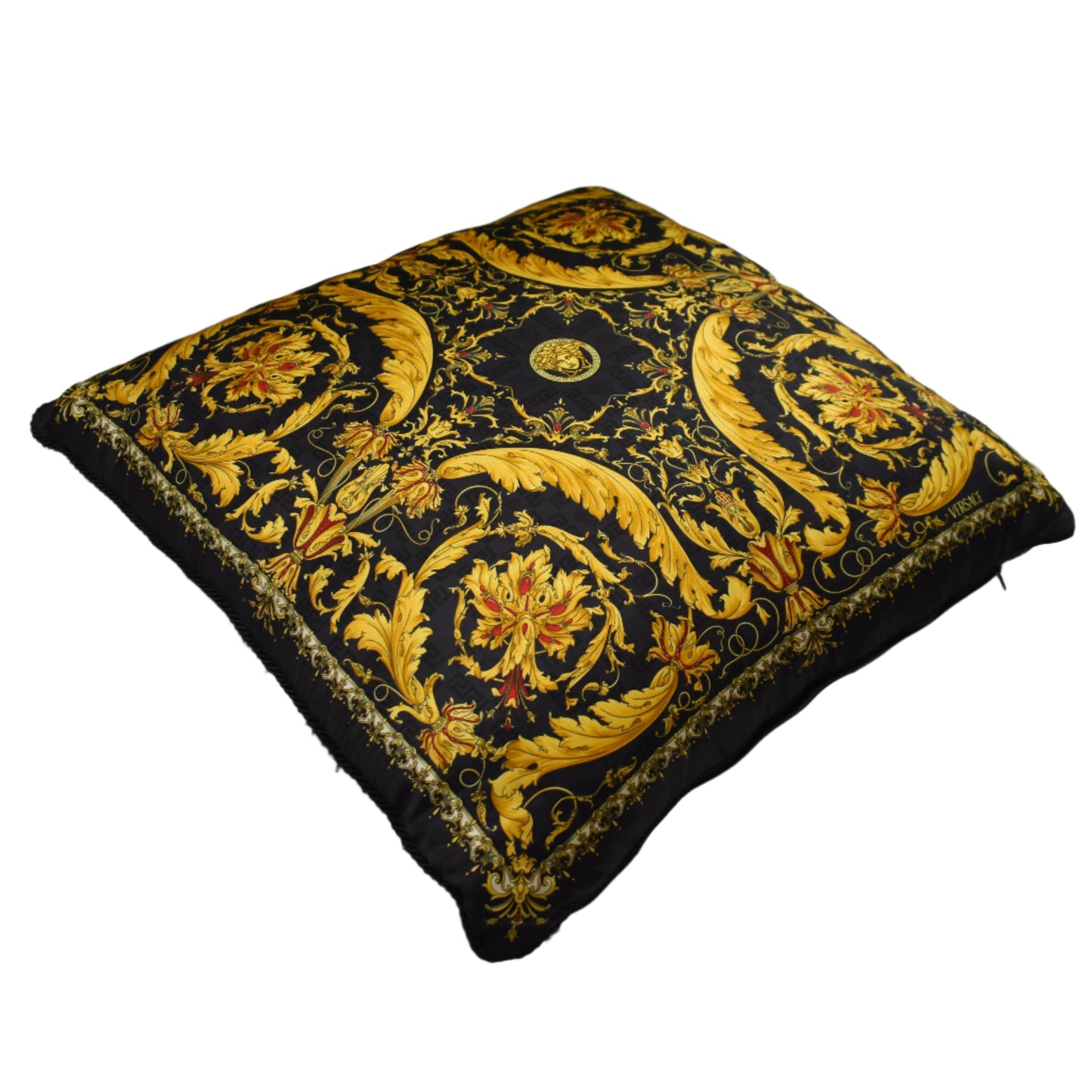 Versace - Vintage Barocco Medusa Logo Silk Pillow