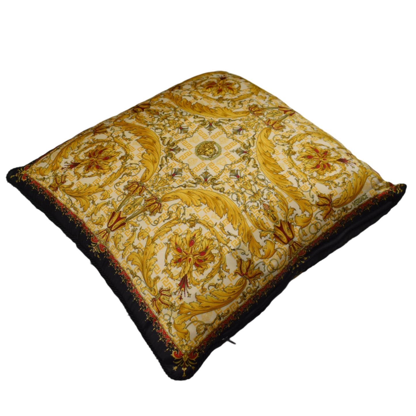 Versace - Vintage Barocco Medusa Logo Silk Pillow