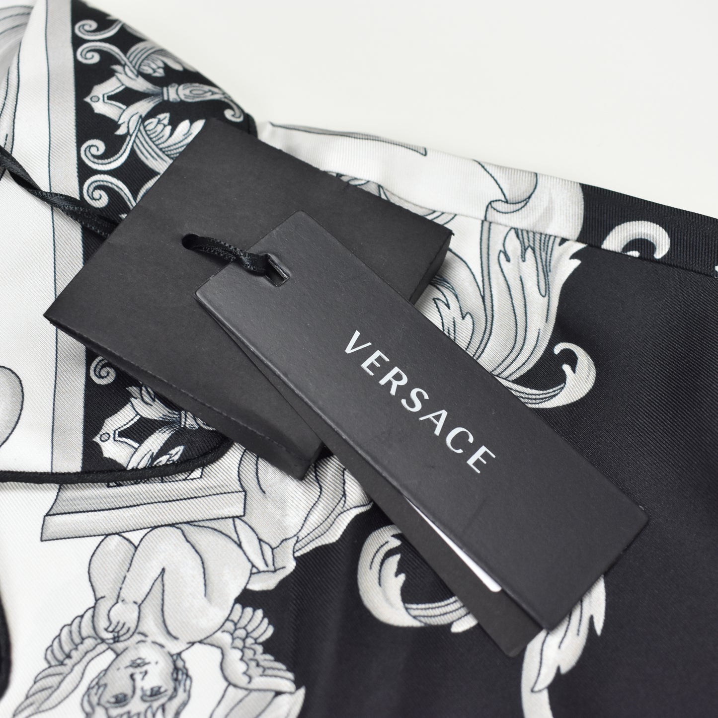 Versace - Black / Silver Barocco Print Silk Shirt