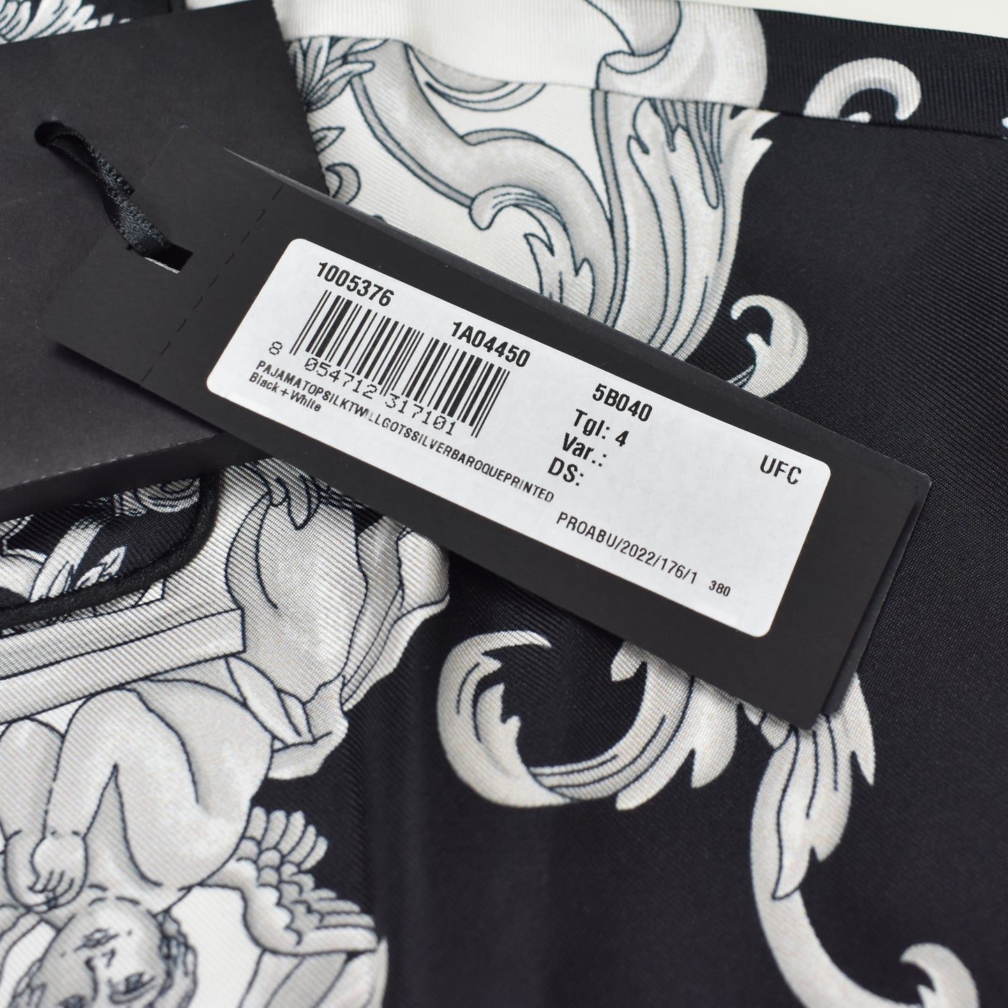 Versace - Black / Silver Barocco Print Silk Shirt