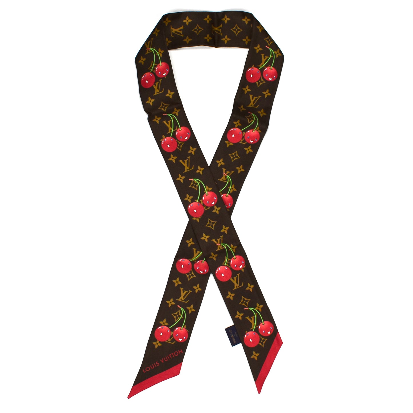 Louis Vuitton x Murakami - Monogram Cerise Silk Bandeau (Brown/Cherry)