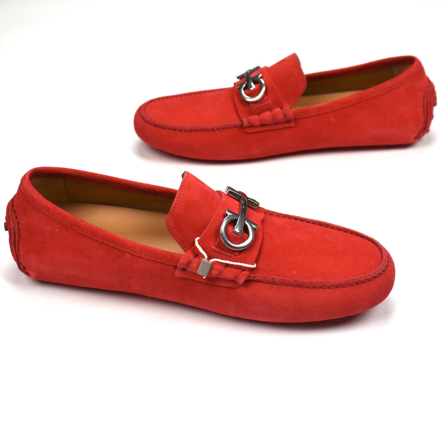 Salvatore Ferragamo - Red Suede Driving Loafers