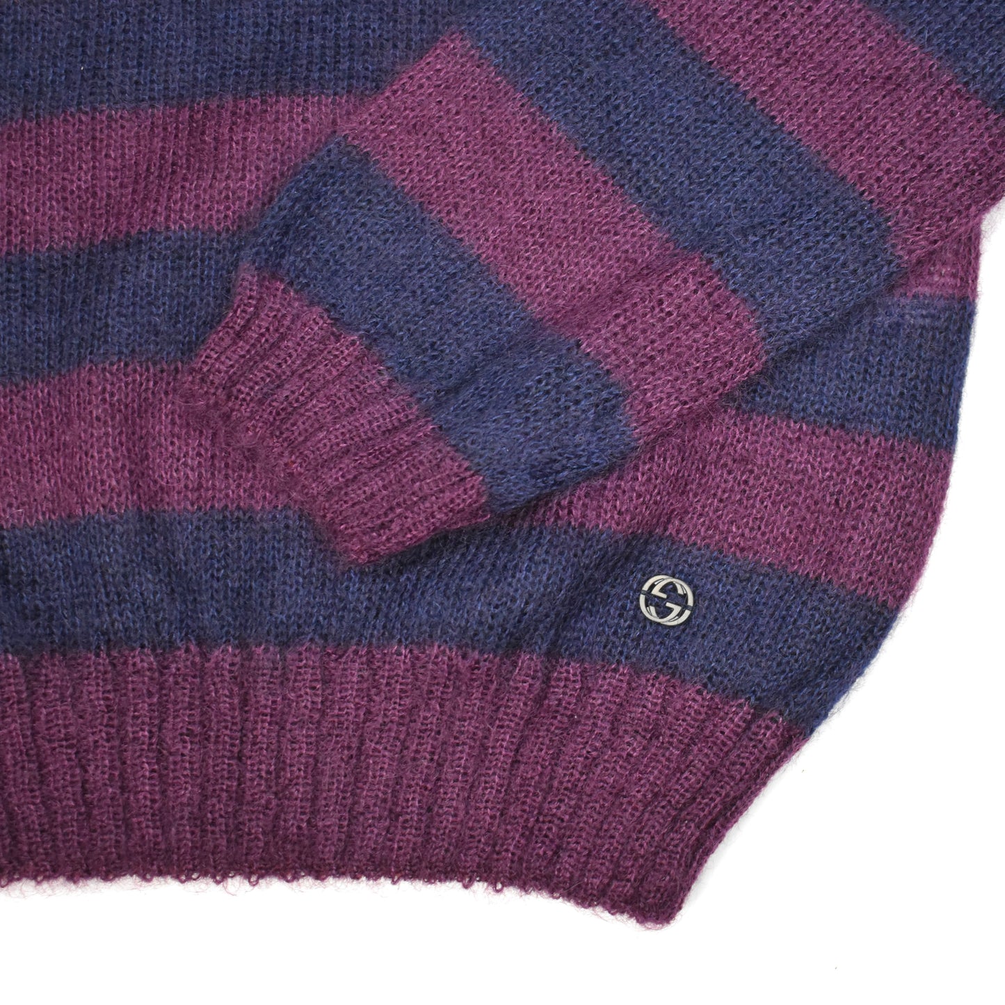 Gucci - Navy & Red Striped Mohair Sweater