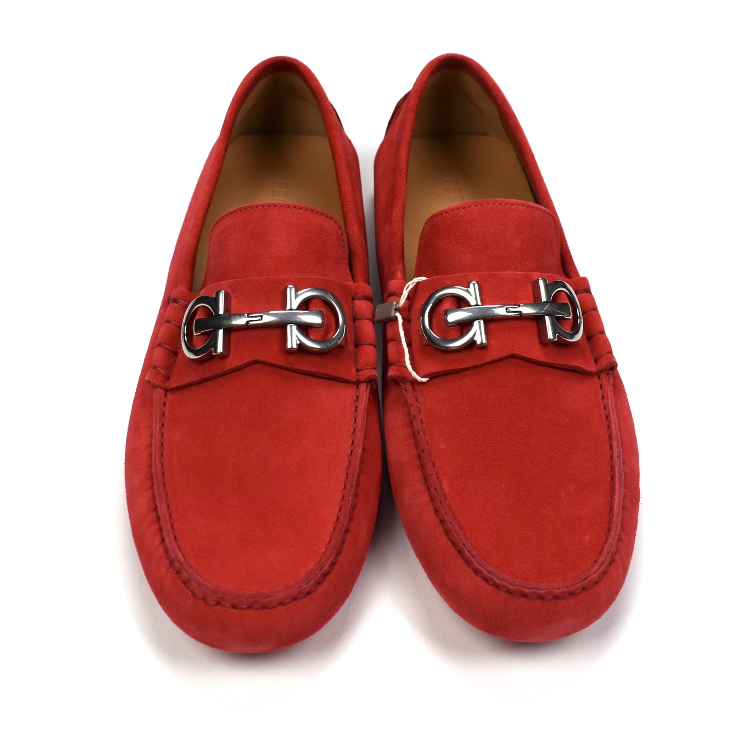 Salvatore Ferragamo - Red Suede Driving Loafers