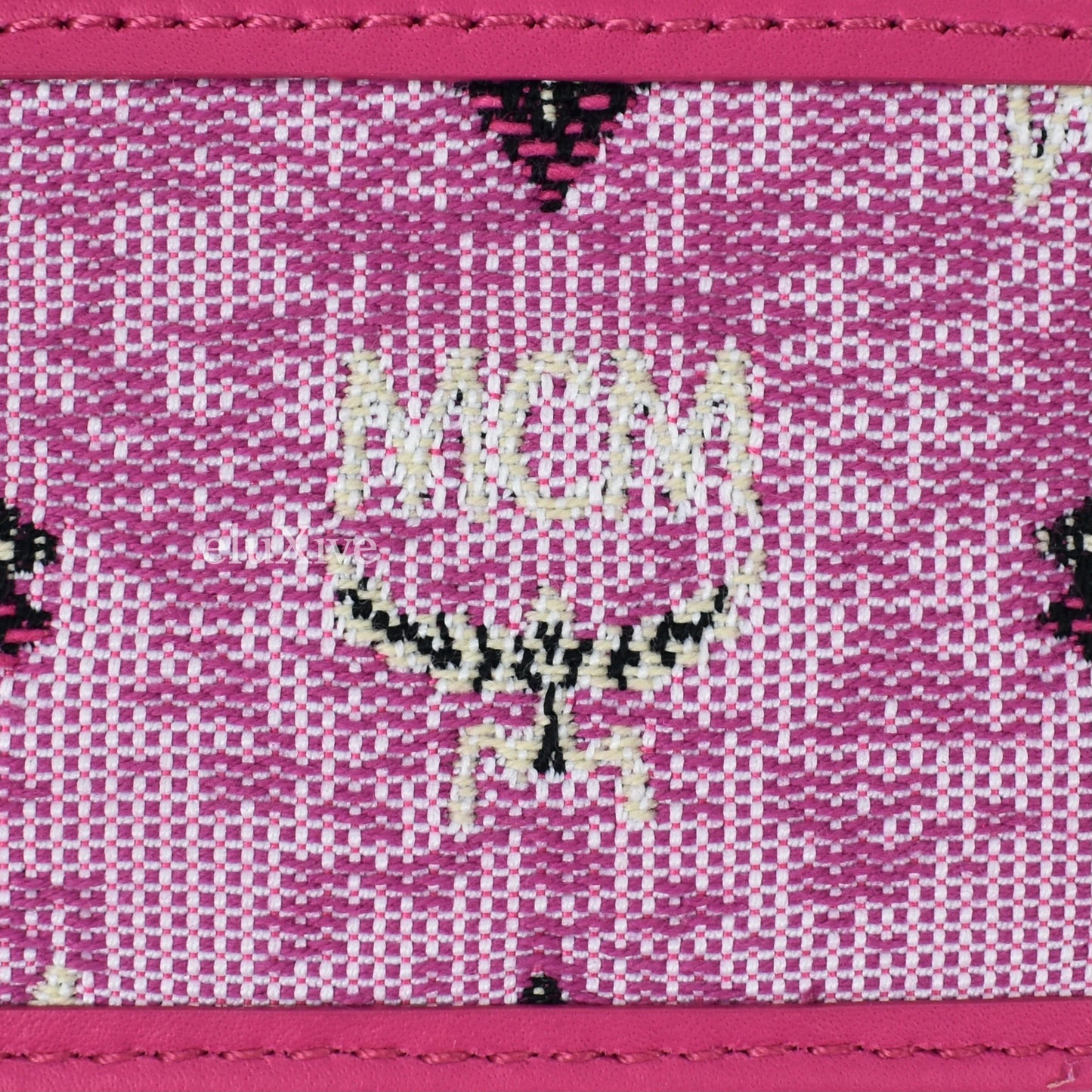 MCM - Pink Tapestry Logo Card Holder