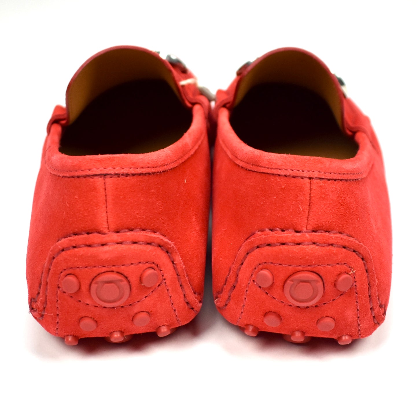 Salvatore Ferragamo - Red Suede Driving Loafers