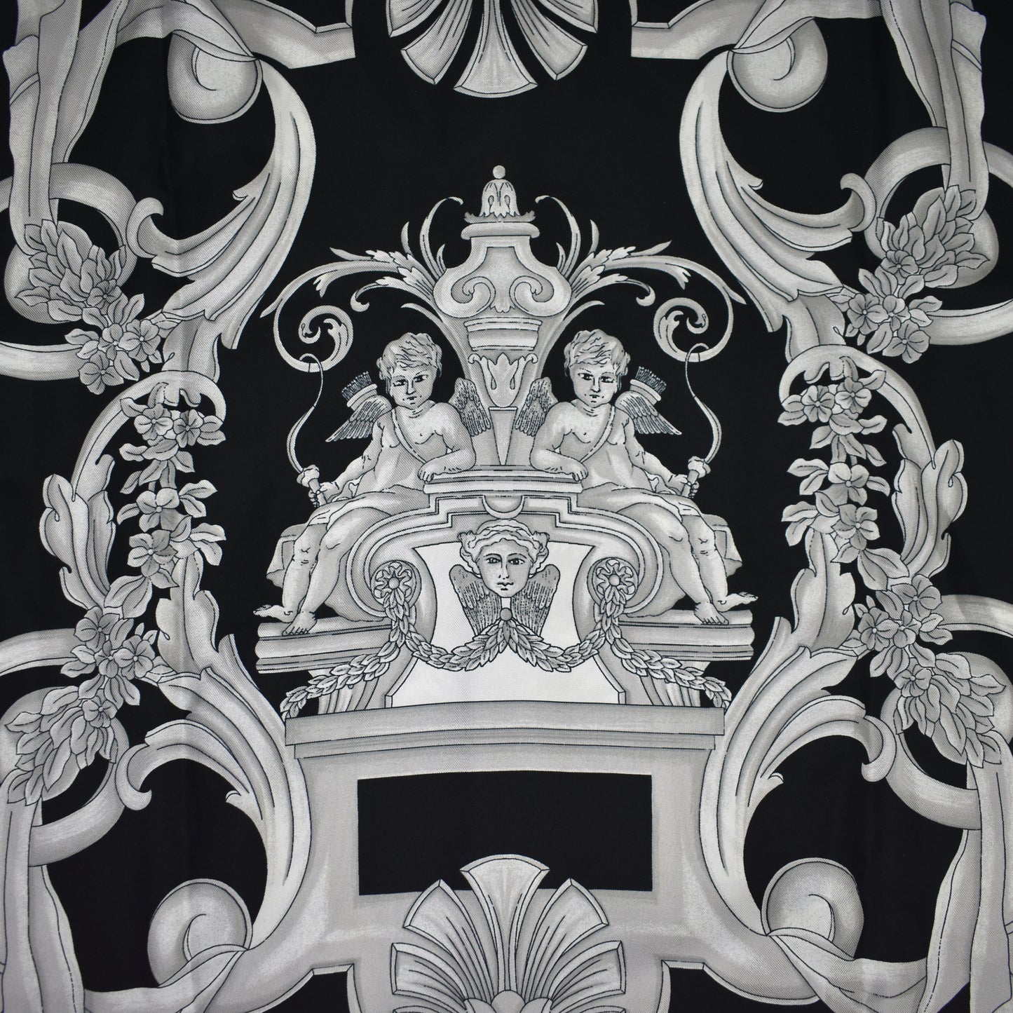 Versace - Black / Silver Barocco Print Silk Shirt