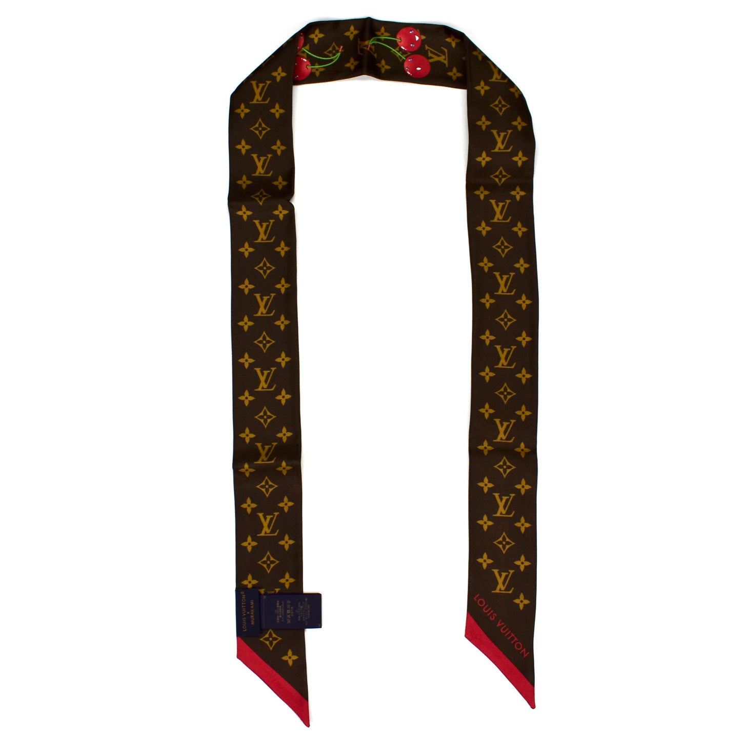 Louis Vuitton x Murakami - Monogram Cerise Silk Bandeau (Brown/Cherry)