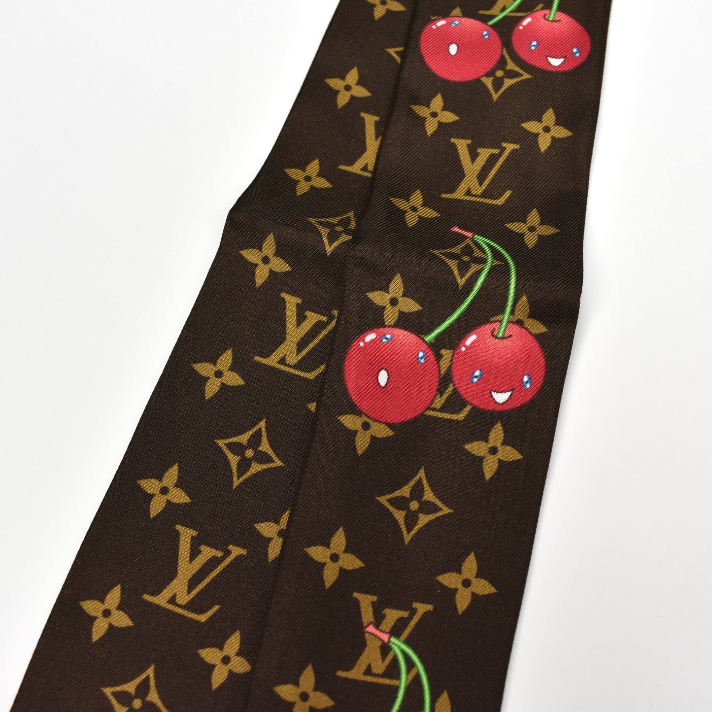 Louis Vuitton x Murakami - Monogram Cerise Silk Bandeau (Brown/Cherry)