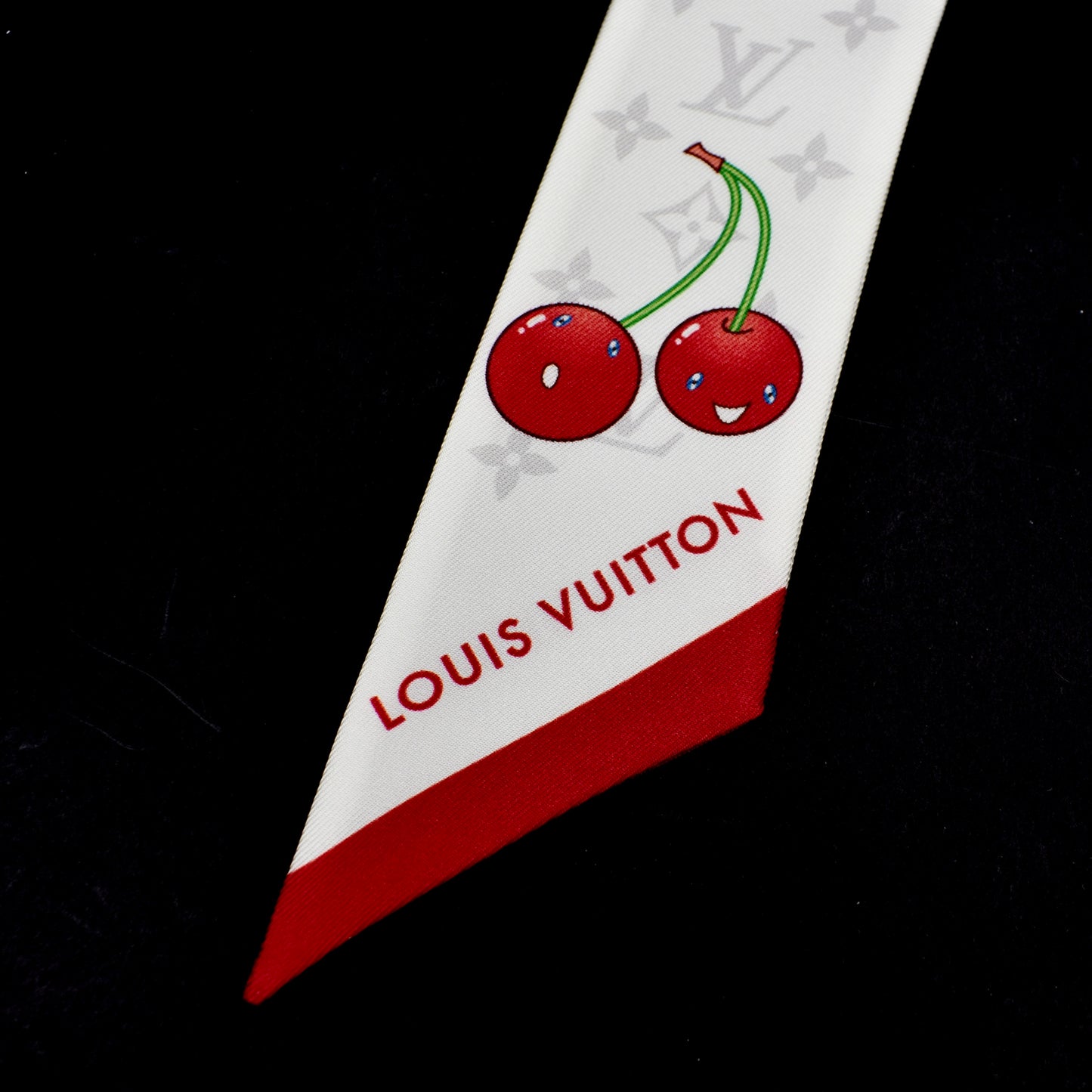Louis Vuitton x Murakami - Monogram Cerise Silk Bandeau (White/Cherry)