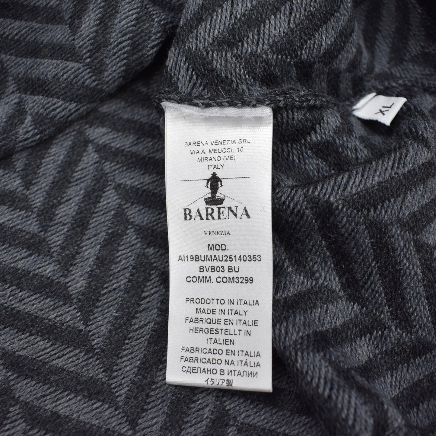 Barena Herringbone Knit Turtleneck Sweater