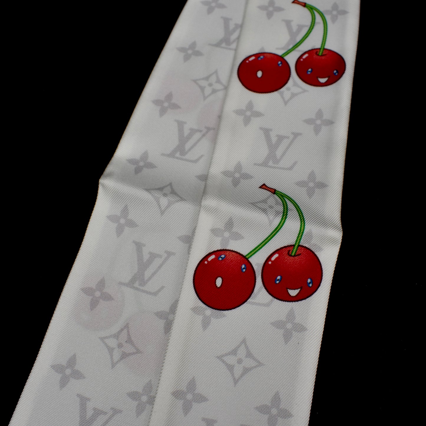 Louis Vuitton x Murakami - Monogram Cerise Silk Bandeau (White/Cherry)
