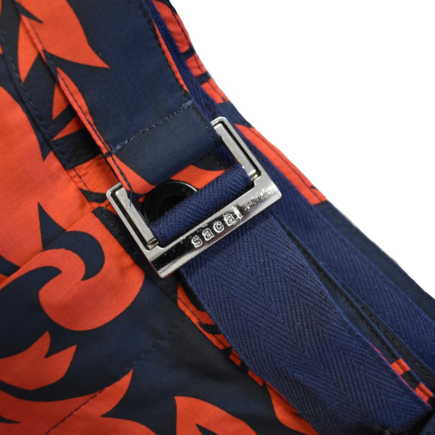 Sacai - Black & Red Floral Print Belted Shorts