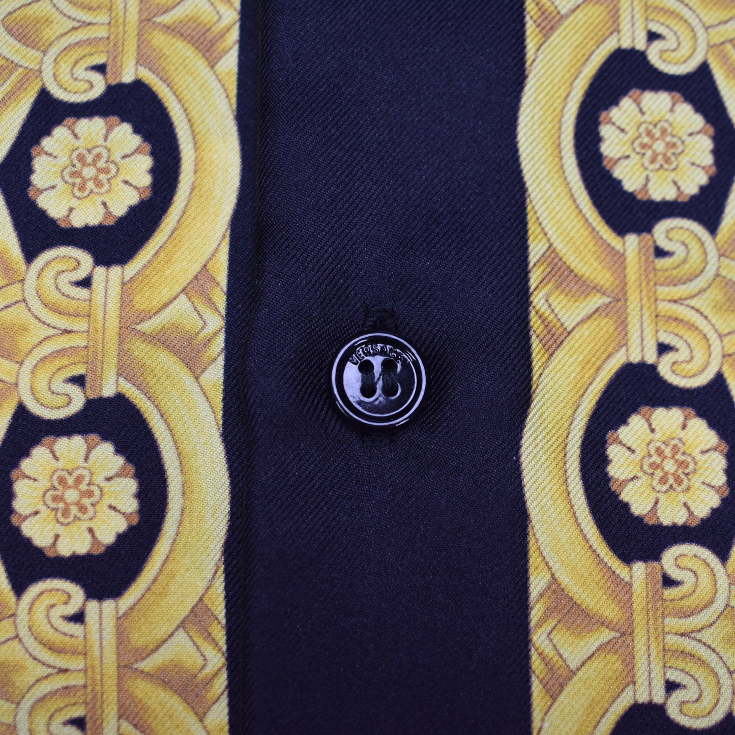 Versace - Black / Gold Barocco Medusa Silk Shirt