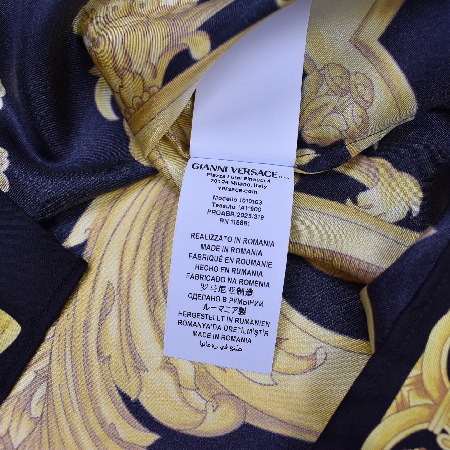Versace - Black / Gold Barocco Medusa Silk Shirt