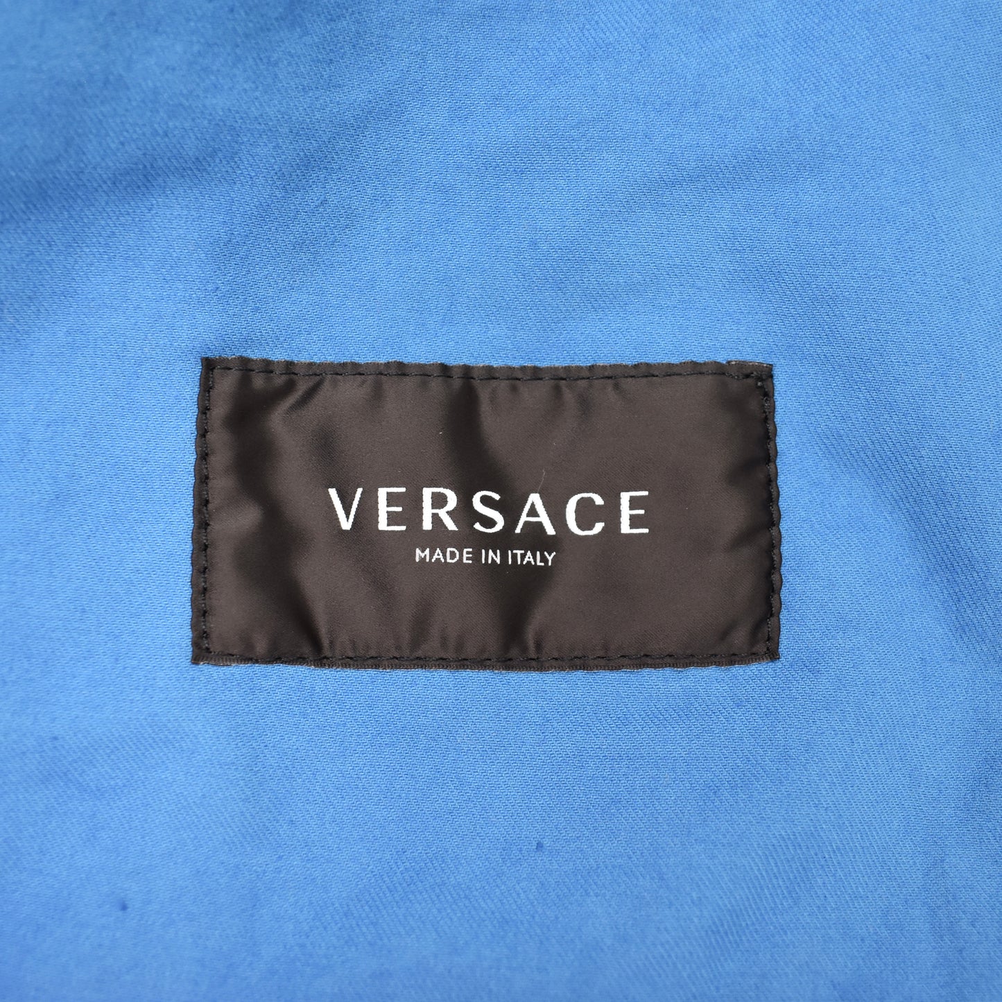 Versace - Blue Velvet Medusa Button Trucker Jacket