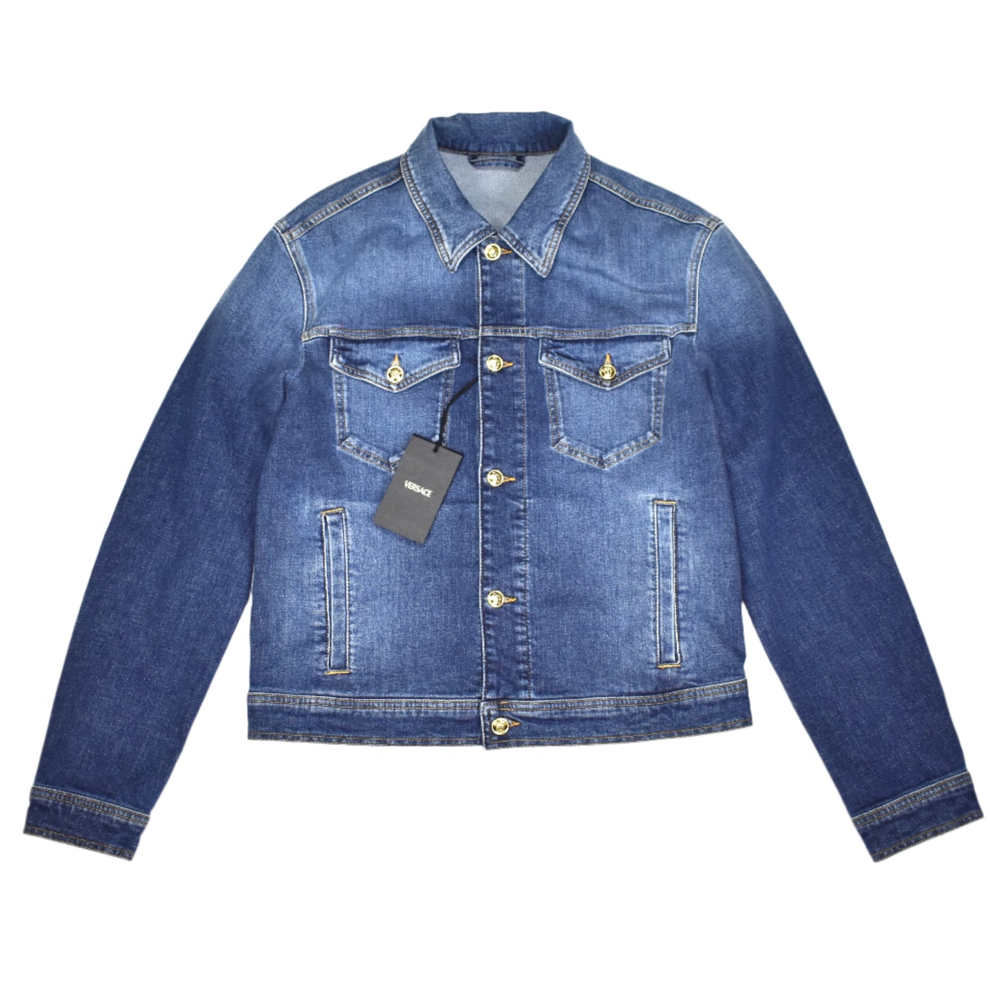 Versace - Medusa Button Blue Denim Trucker Jacket