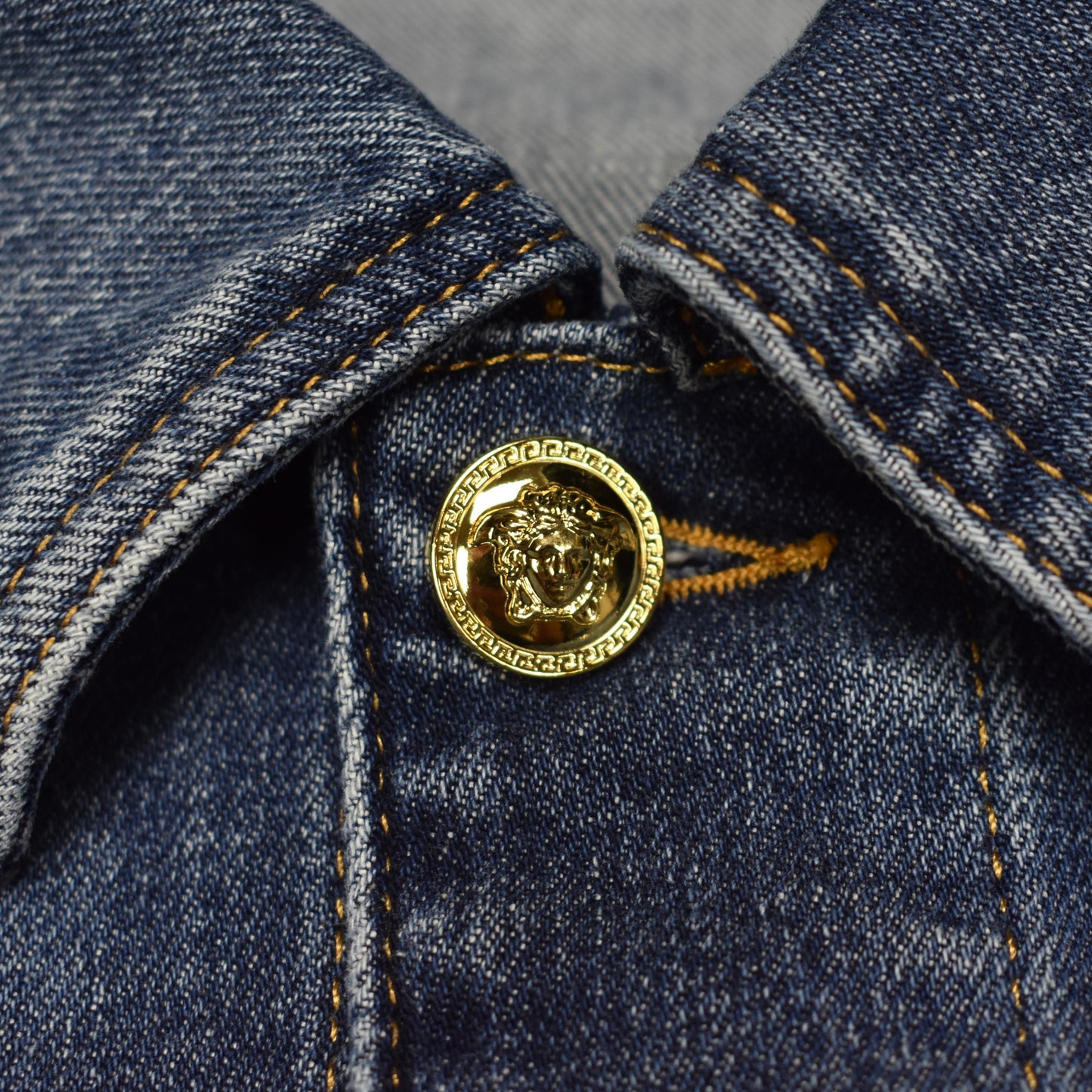 Versace - Medusa Button Blue Denim Trucker Jacket