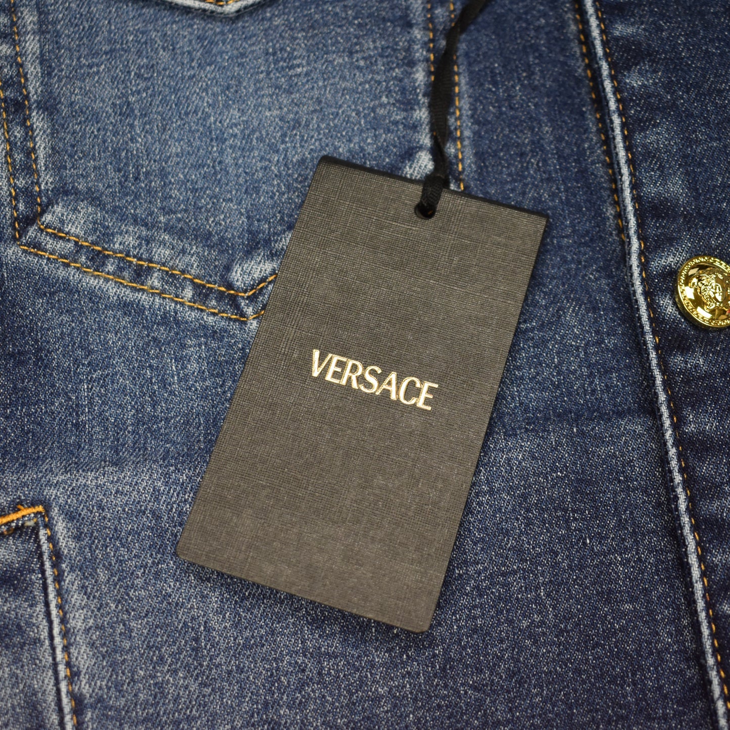 Versace - Medusa Button Blue Denim Trucker Jacket