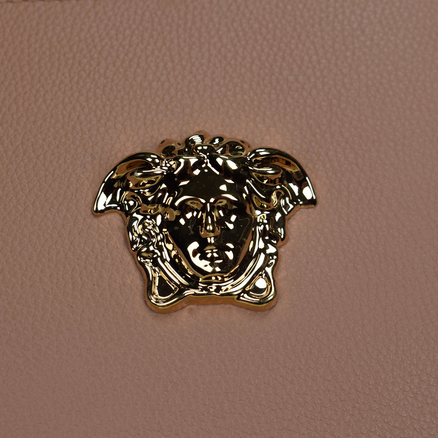 Versace - Straw / Leather Medusa Logo Tote Bag