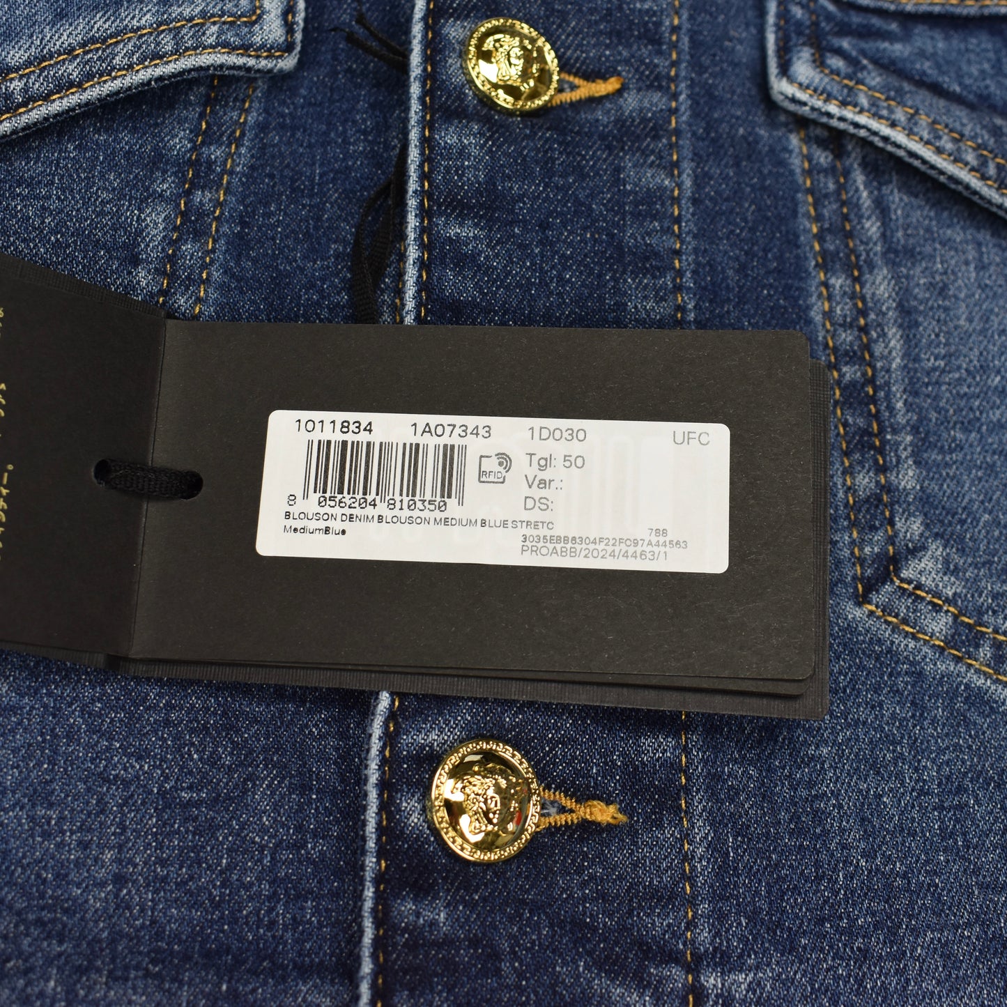Versace - Medusa Button Blue Denim Trucker Jacket